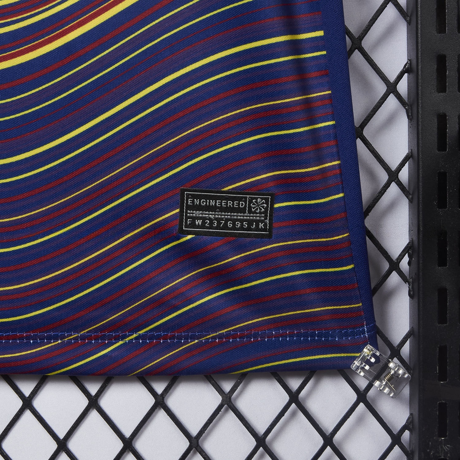 Barcelona 25-26 Deep Blue Pre-Match Training Jersey with Colorful Lines - Fans Version - UnitedFutballJersey