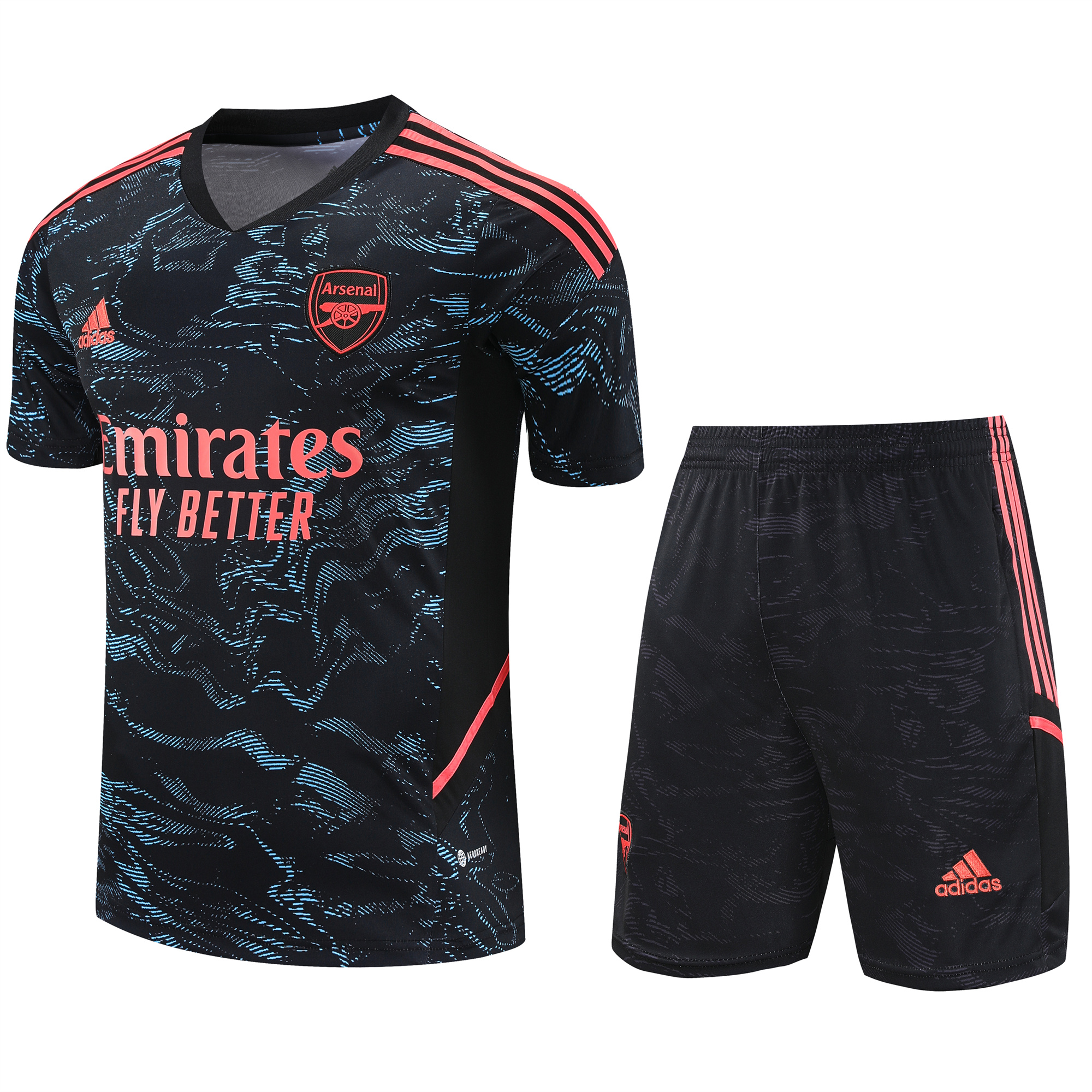 Arsenal 23-24 Short-Sleeve Training Set - Blue & Orange - UnitedFutballJersey