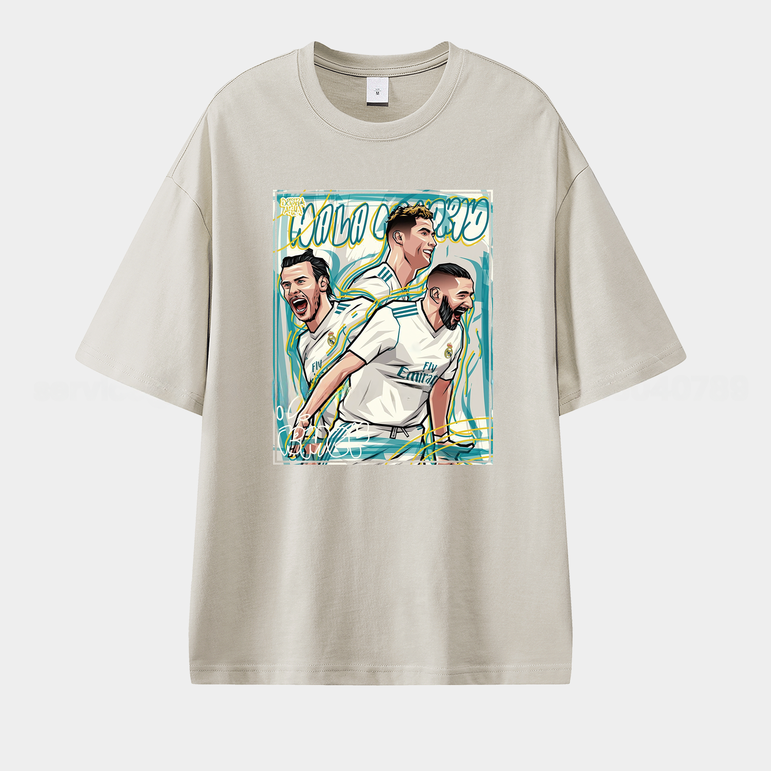 Real Madrid BBC Benzema Bale Cristiano Ronaldo Unisex Pure Cotton T-shirt - UnitedFutballJersey
