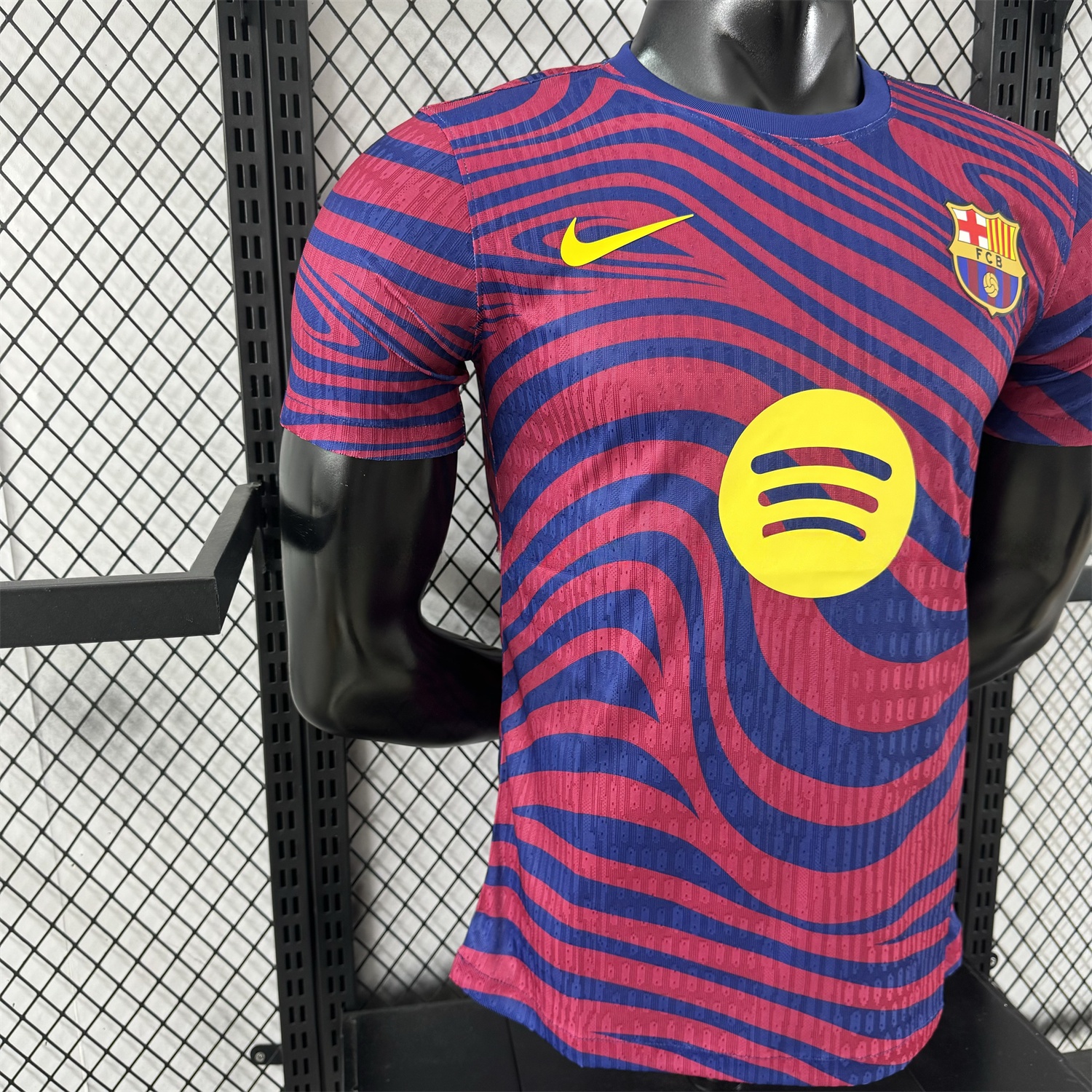 B.A.R.S.A 25-26 Red & Blue Contours Special Jersey - Player Version - UnitedFutballJersey