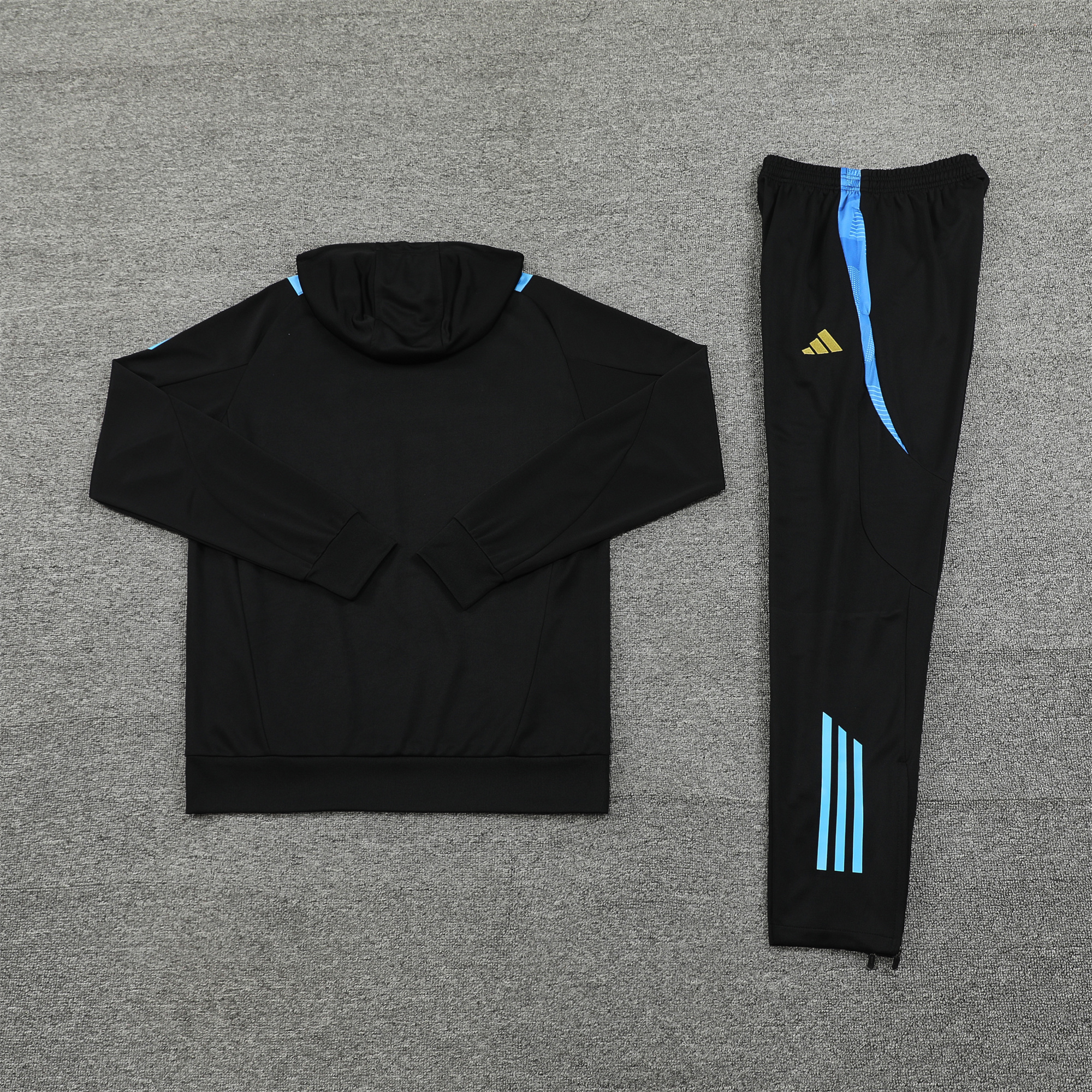 Argentina 24-25 Long Sleeve Training Set - Black Blue - UnitedFutballJersey