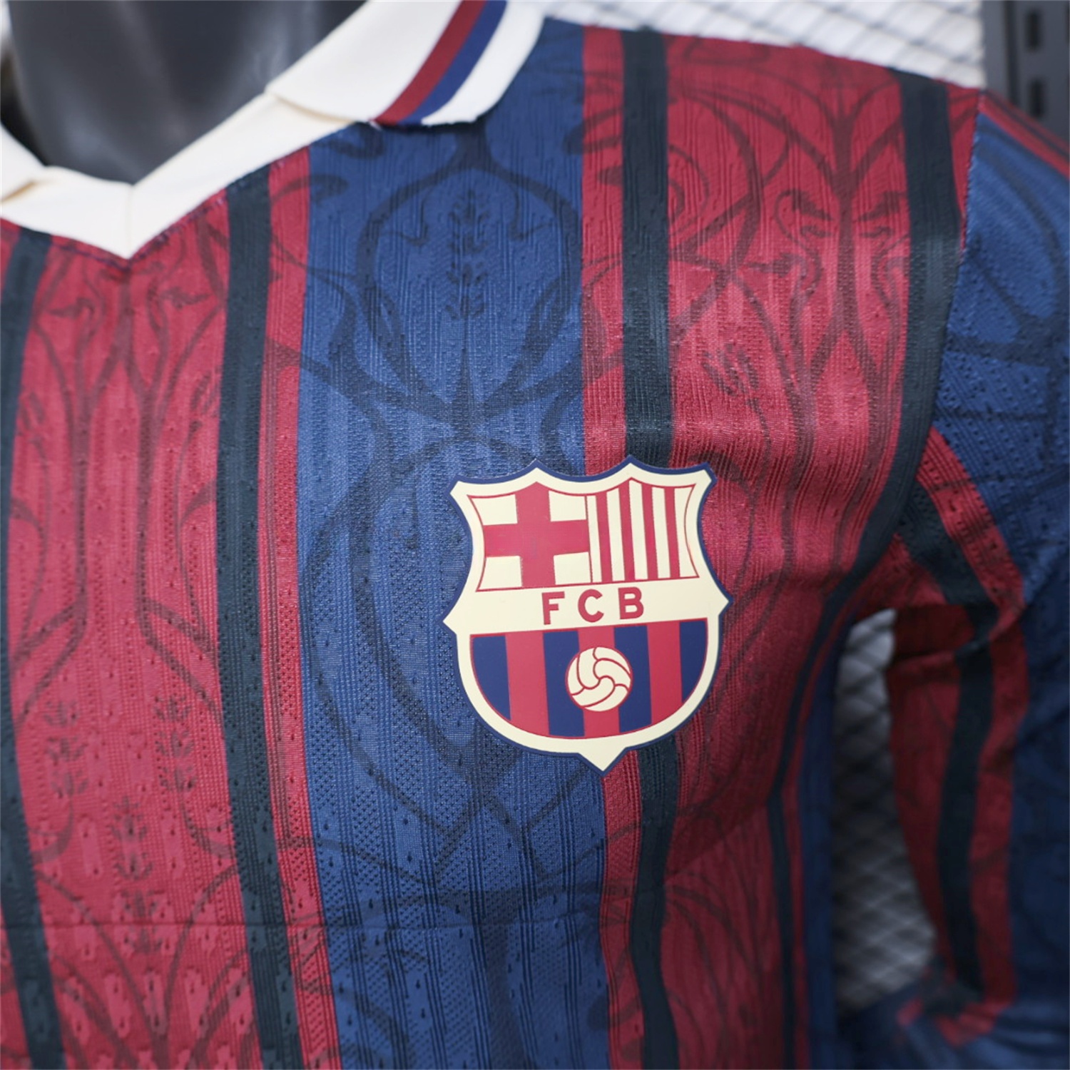 Barcelona 25-26 125th Anniversary Throwback Long Sleeves Jersey - Player Version - UnitedFutballJersey