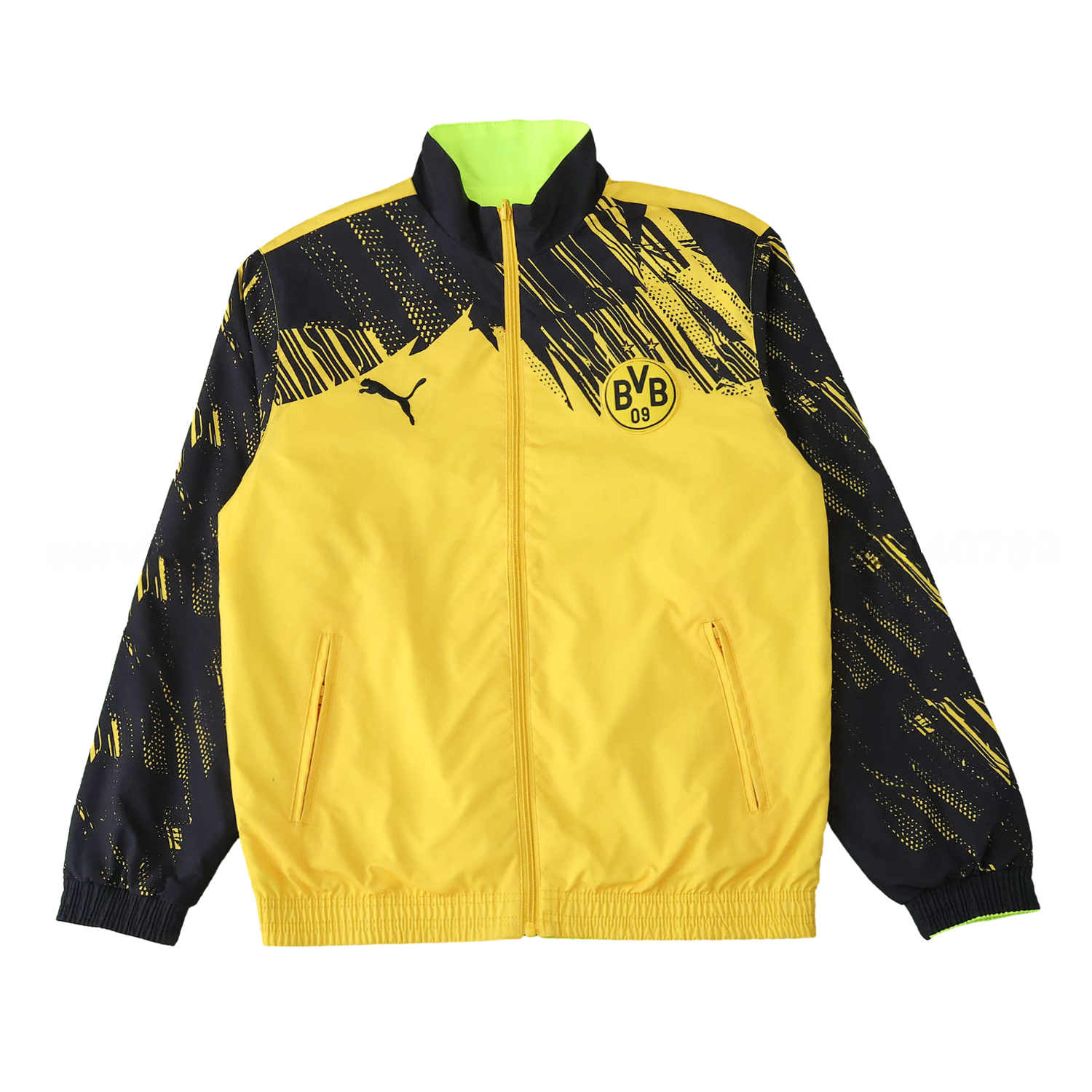 Dortmund 25-26 Double Sided Reversible Windbreaker - Green & Yellow - UnitedFutballJersey