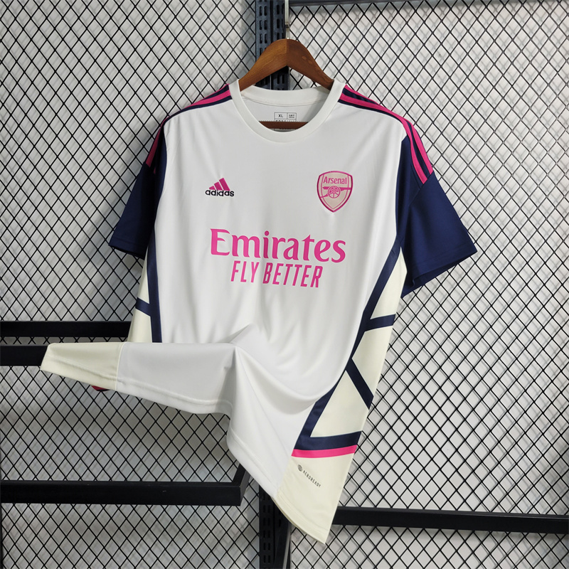 Arsenal 23/24 White Training Jersey - Fans Version - UnitedFutballJersey