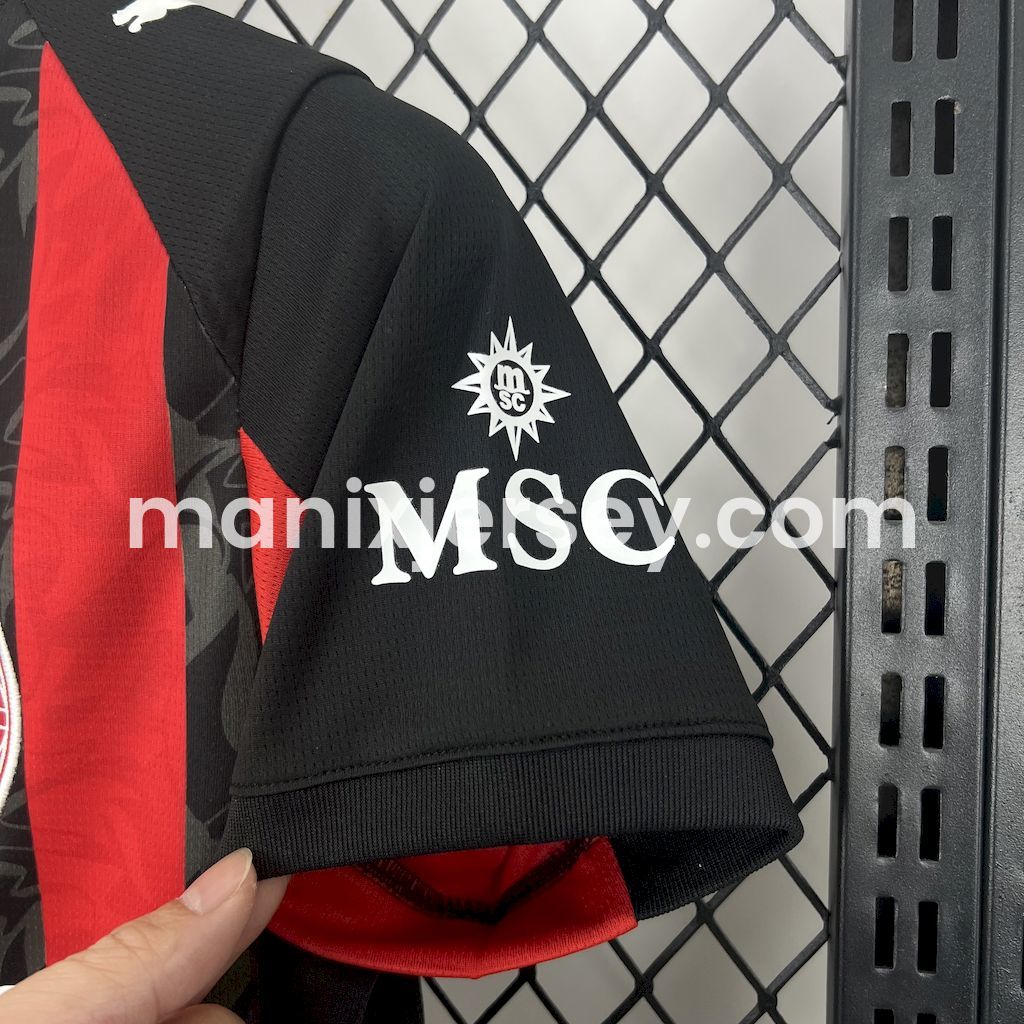 AC Milan 25-26 Home Kids Kit - UnitedFutballJersey
