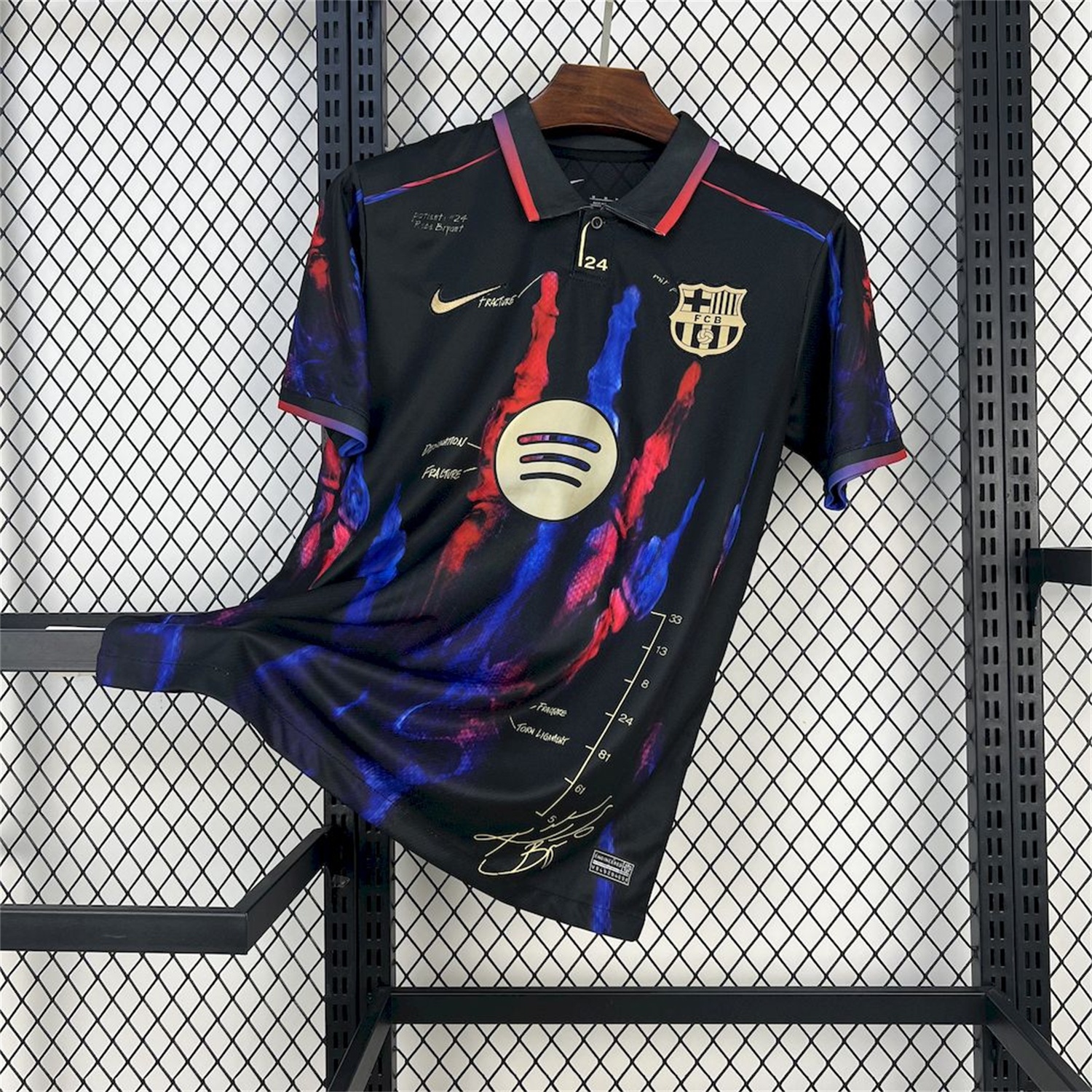 Barcelona 25-26 Red & Blue Palm Black Jersey - Fans Version - UnitedFutballJersey