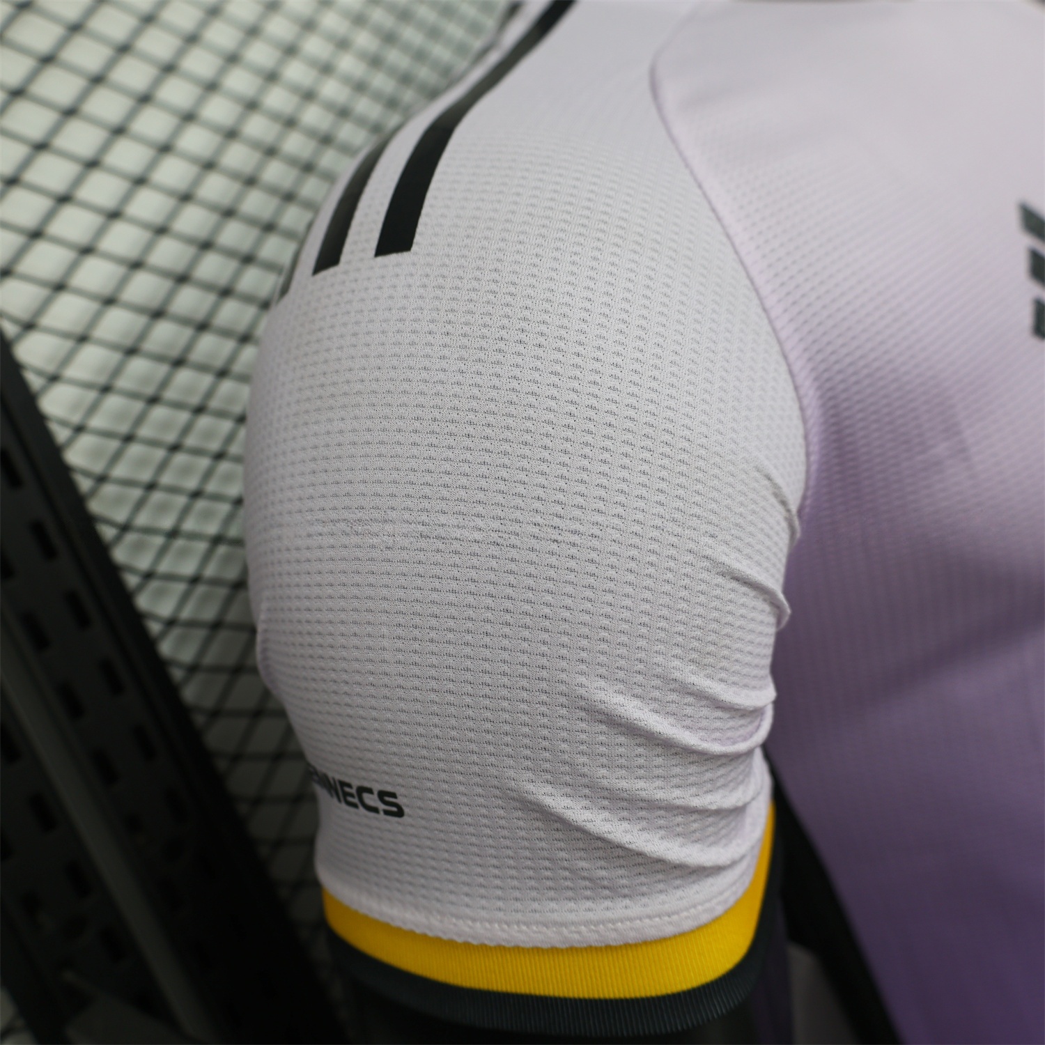 Algeria 25-26 White-purple Gradient Jersey with Black Chest Text - Player Version - UnitedFutballJersey