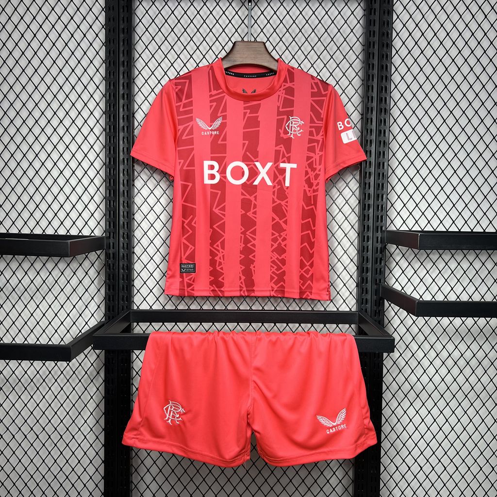 Glasgow Rangers 24-25 Red Goalkeeper Kids Kit - UnitedFutballJersey