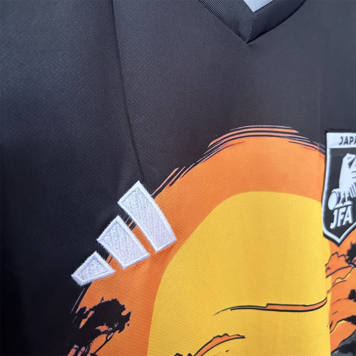 Japan 25-26 Flowing Water In Front Of The Temple At Sunset Black Special Jersey - Fans Version - UnitedFutballJersey