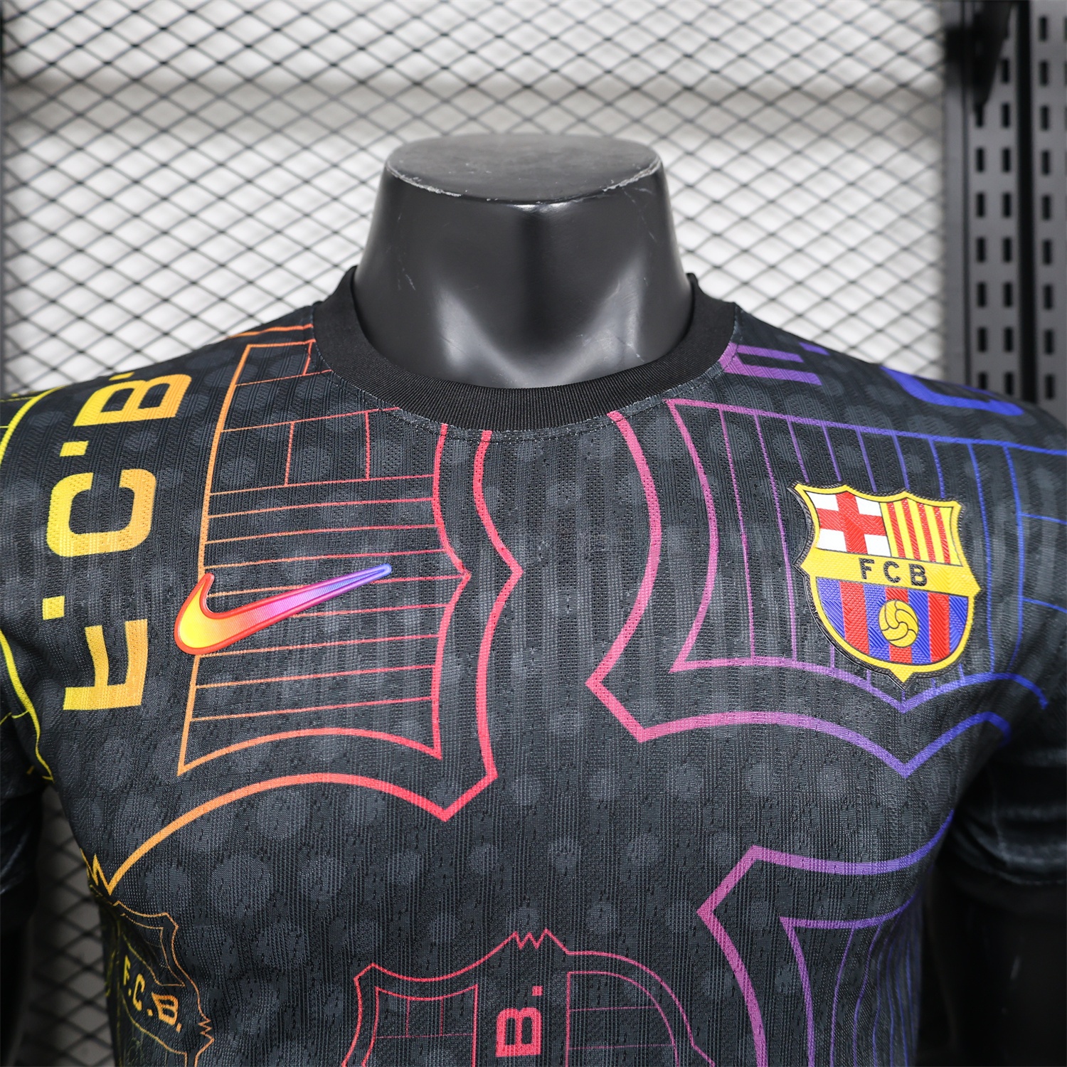 Barcelona 24-25 Black Fluorescent ICON Special Edition Jersey - Player Version - UnitedFutballJersey