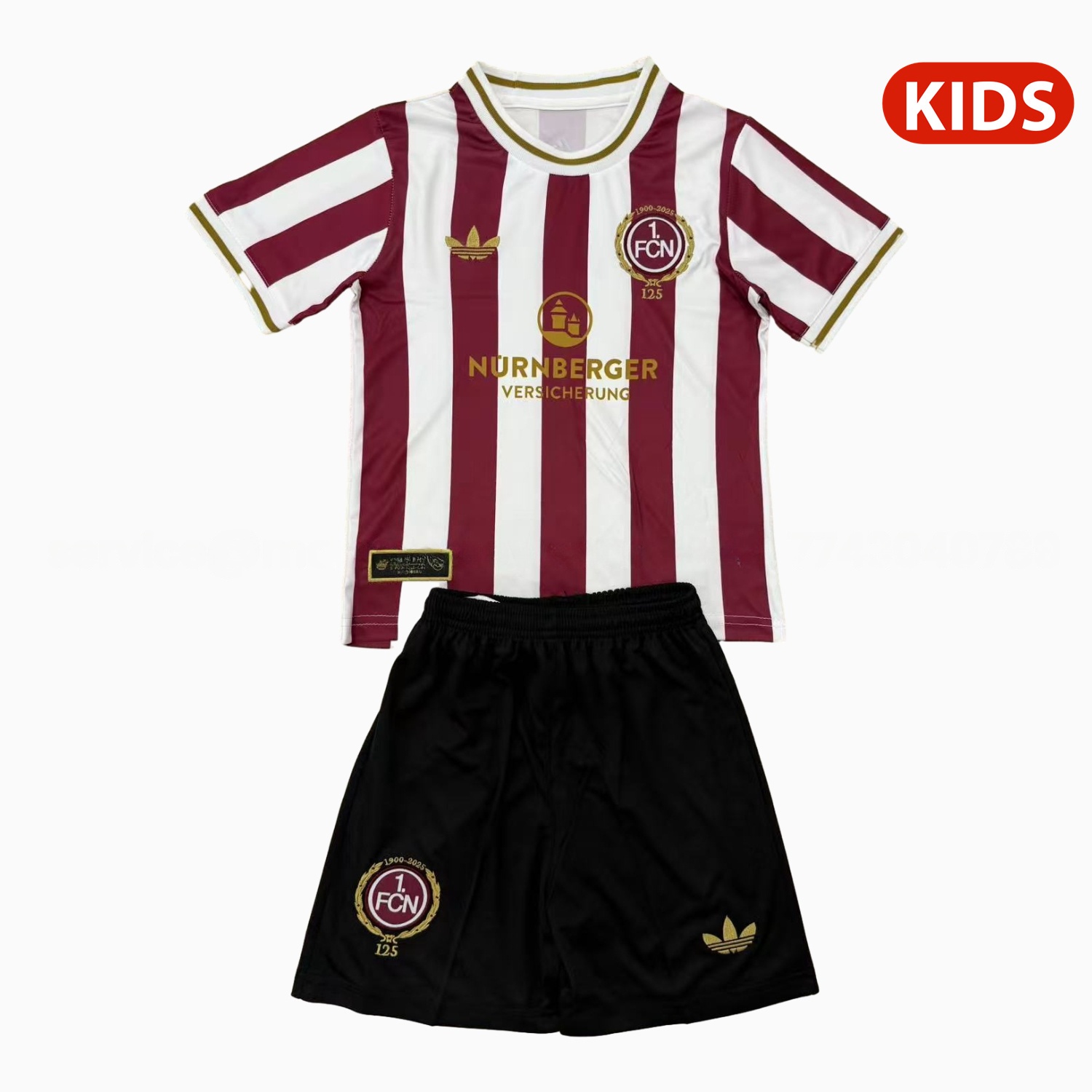 Nürnberg 24-25 125-Year Anniversary Kids Kit with Sponsor - UnitedFutballJersey