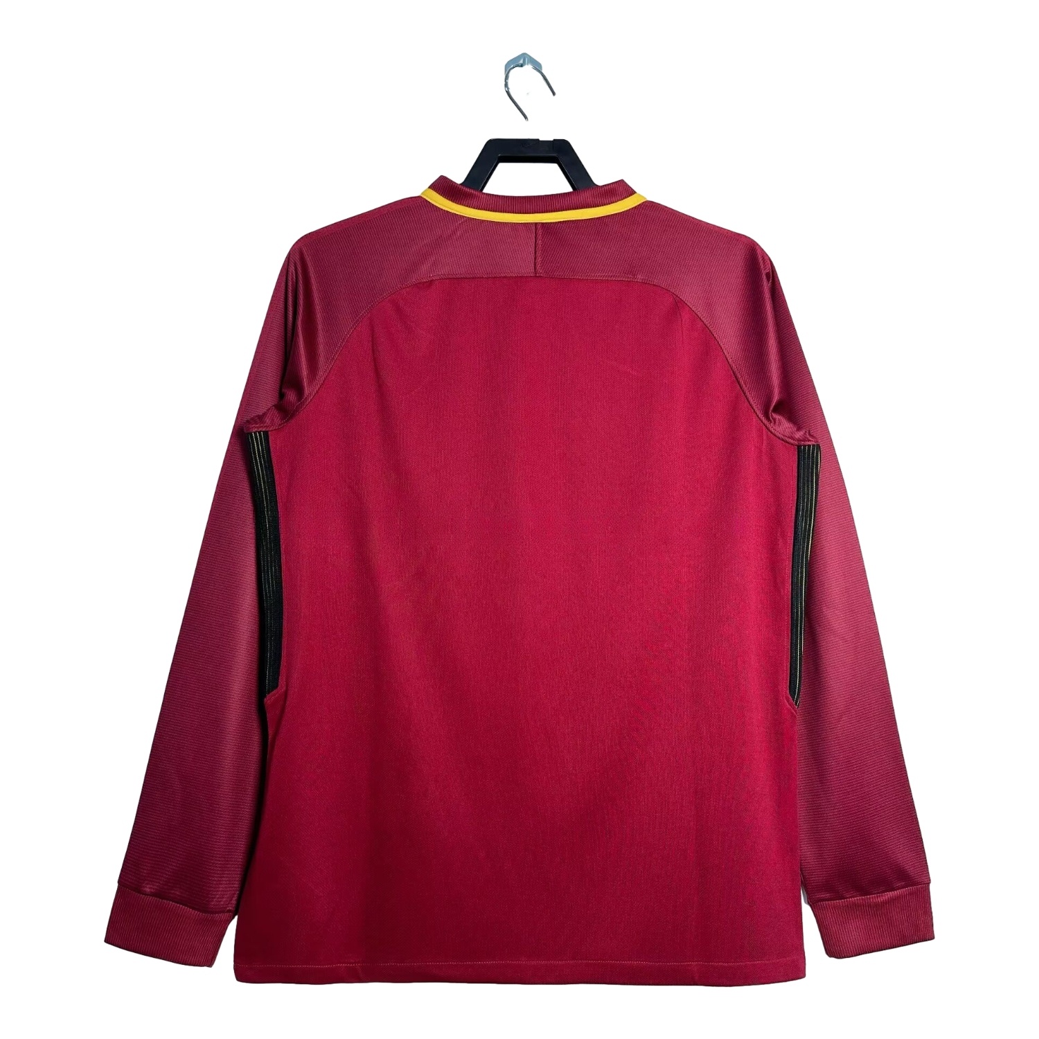 Retro Roma 2017-18 Home Long Sleeves Jersey - UnitedFutballJersey