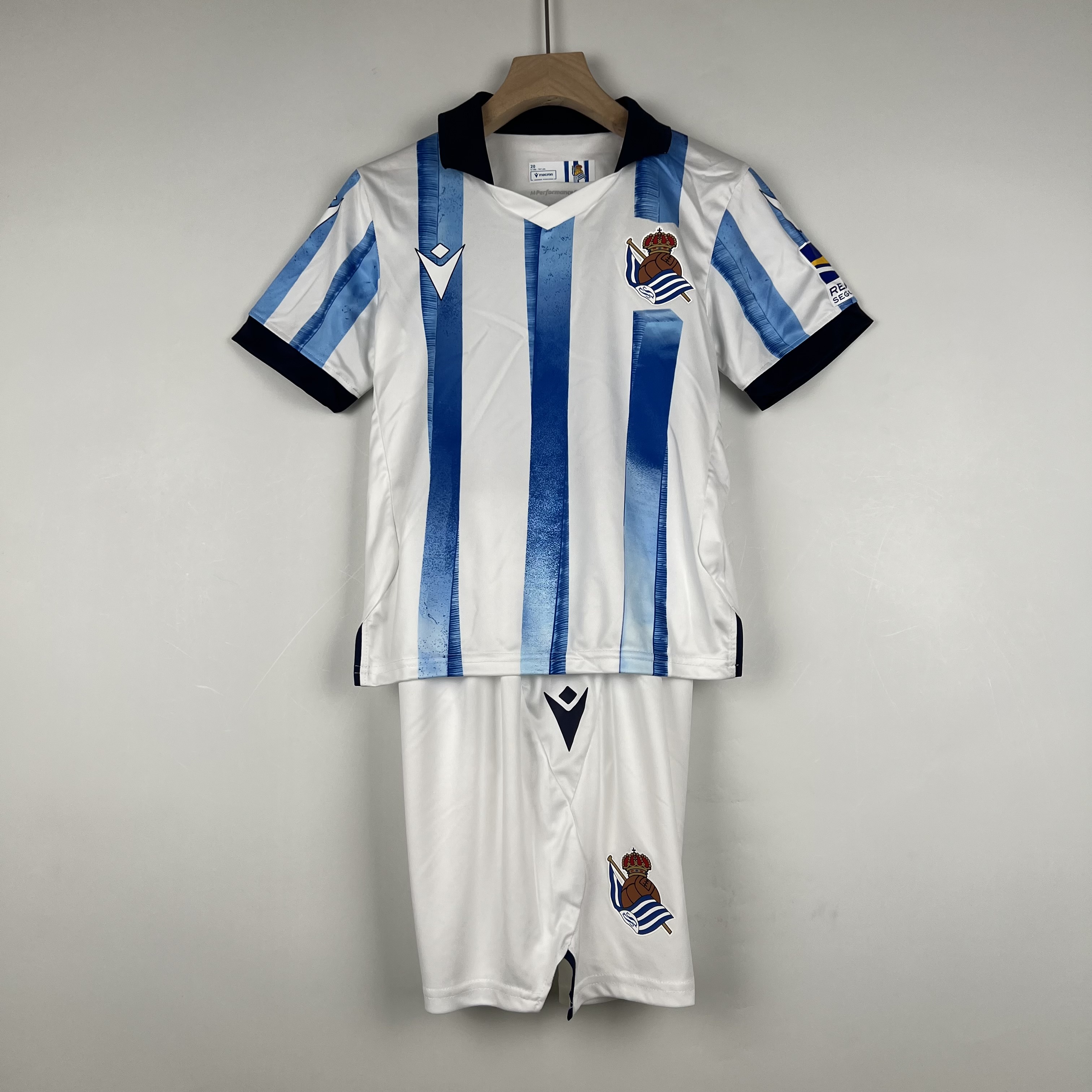 Real Sociedad 23-24 Home Stadium Kids Kit - UnitedFutballJersey