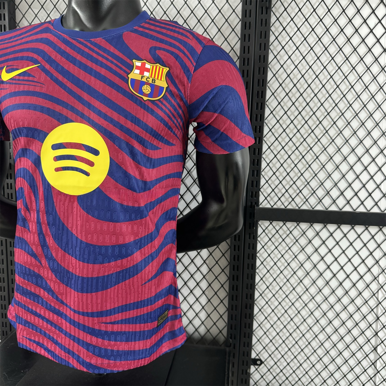 B.A.R.S.A 25-26 Red & Blue Contours Special Jersey - Player Version - UnitedFutballJersey