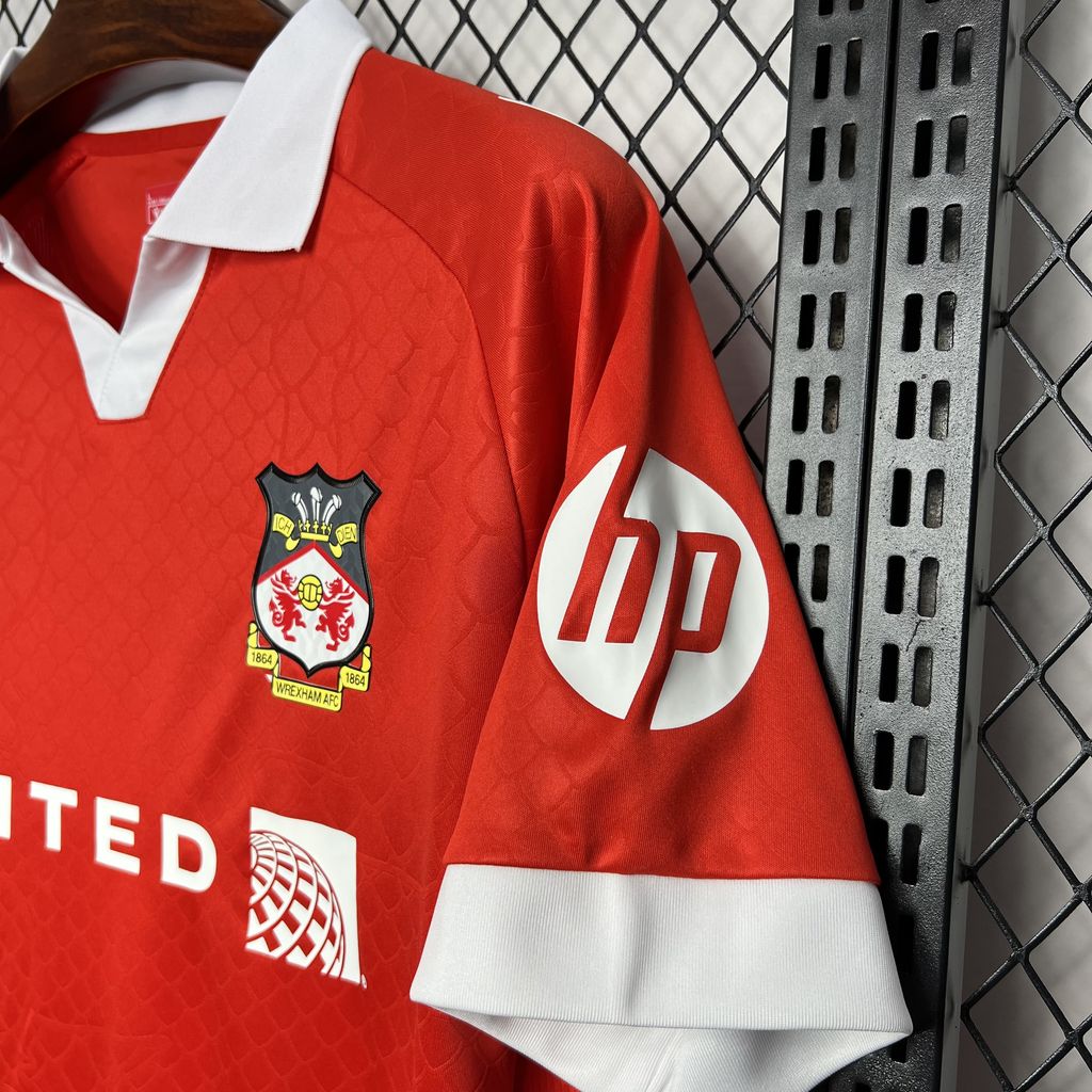 Wrexham 24-25 Home Stadium Jersey - Fans Version - UnitedFutballJersey