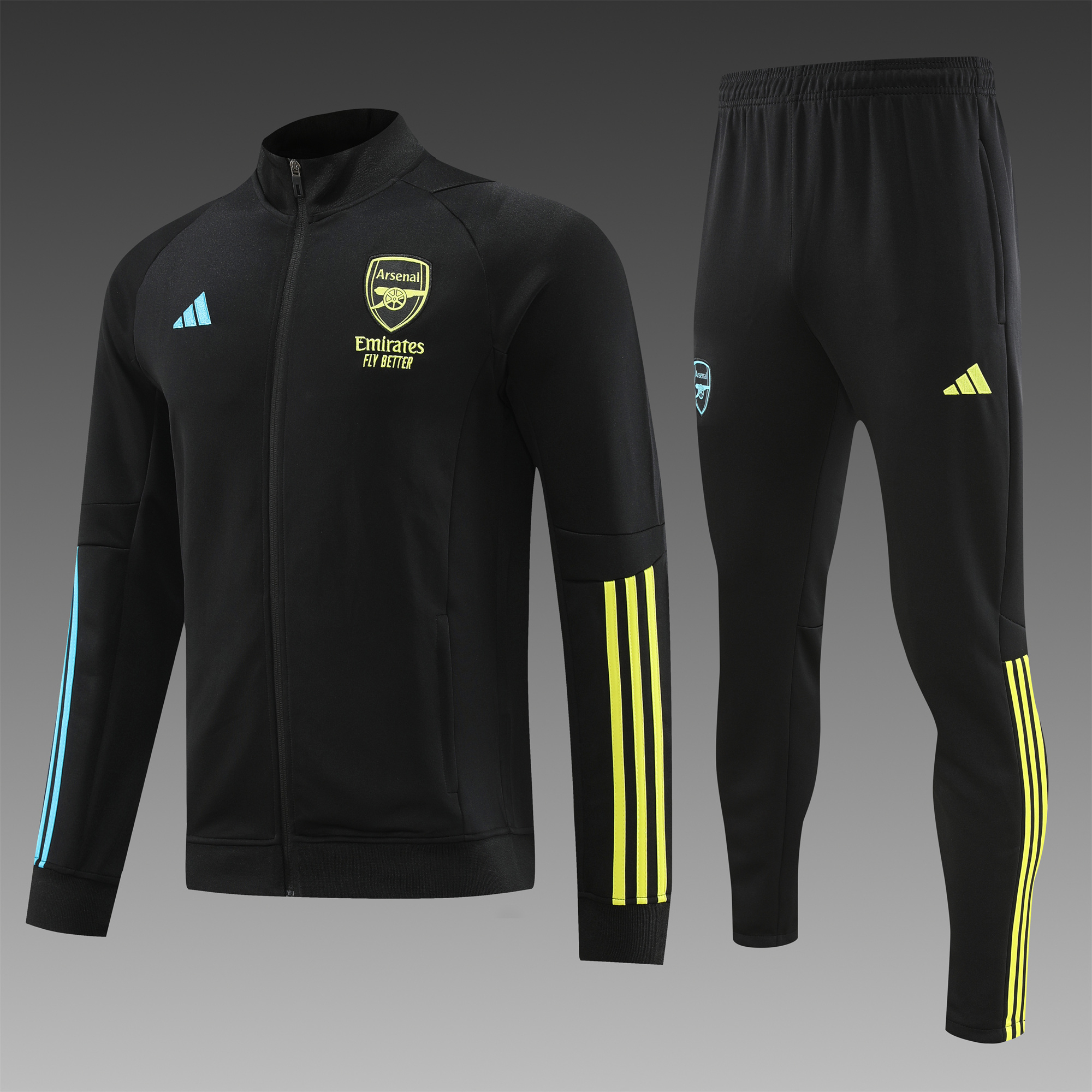Arsenal 23-24 Jacket Training Tracksuit Black - UnitedFutballJersey