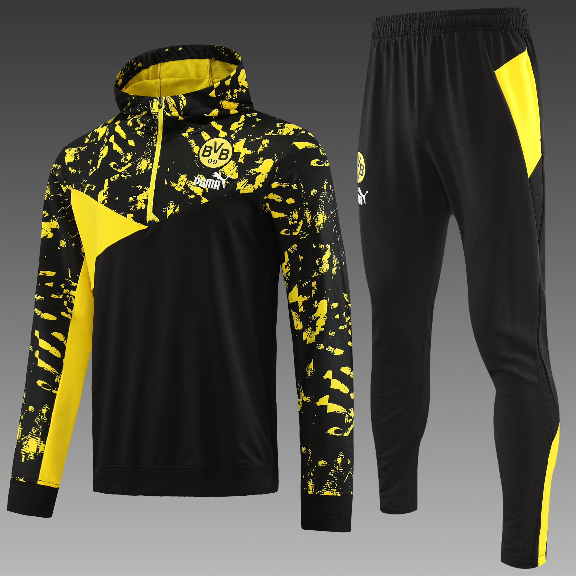 Dortmund 23-24 Men's Training Hoodie + Pants - UnitedFutballJersey