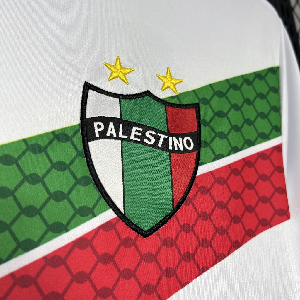 Club Deportivo Palestino 24-25 White Graffiti Jersey - Fans Version - UnitedFutballJersey
