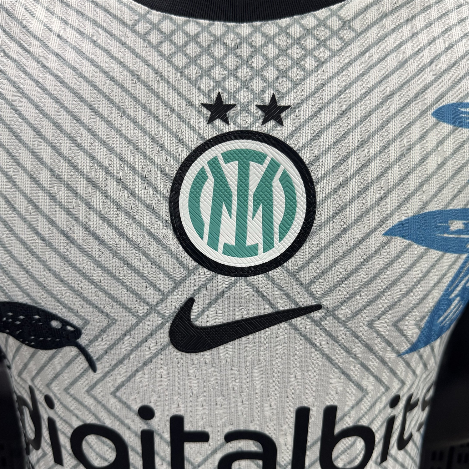Inter Milan 25-26 Black Snake Special White Jersey - Player Version - UnitedFutballJersey
