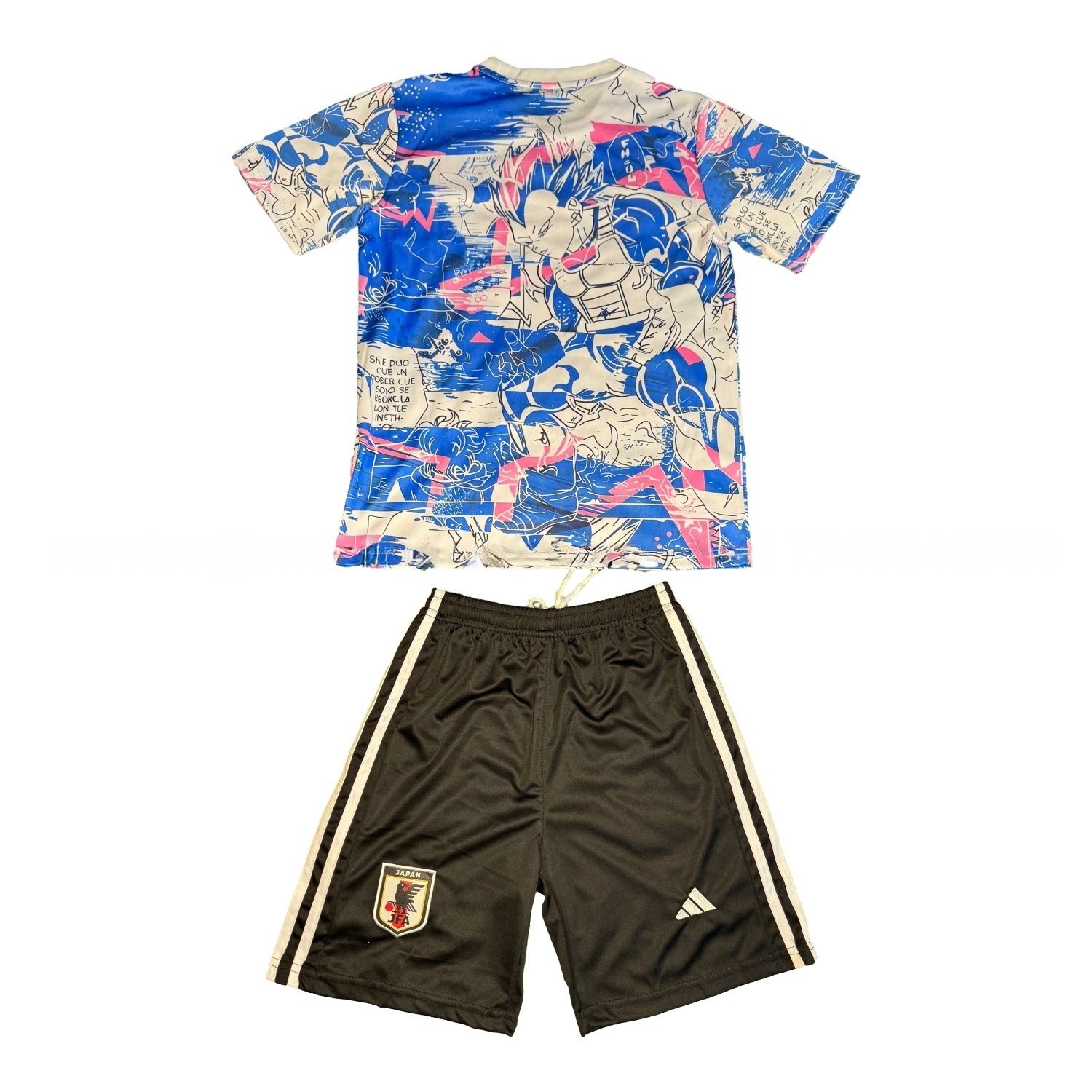 Japan 25-26 Vegeta Blue & White Special Kids Kit - UnitedFutballJersey