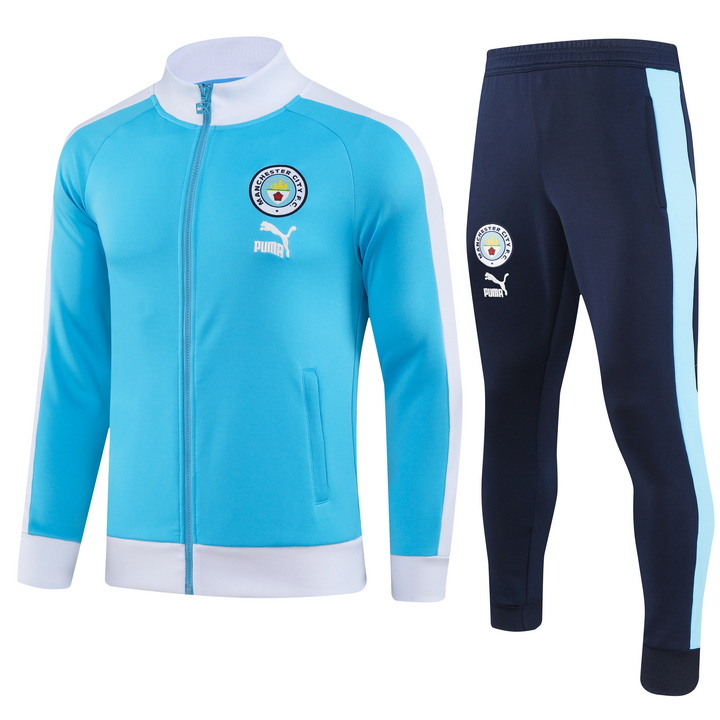 Manchester City 23-24 Jacket Training Tracksuit - Sky Blue - UnitedFutballJersey