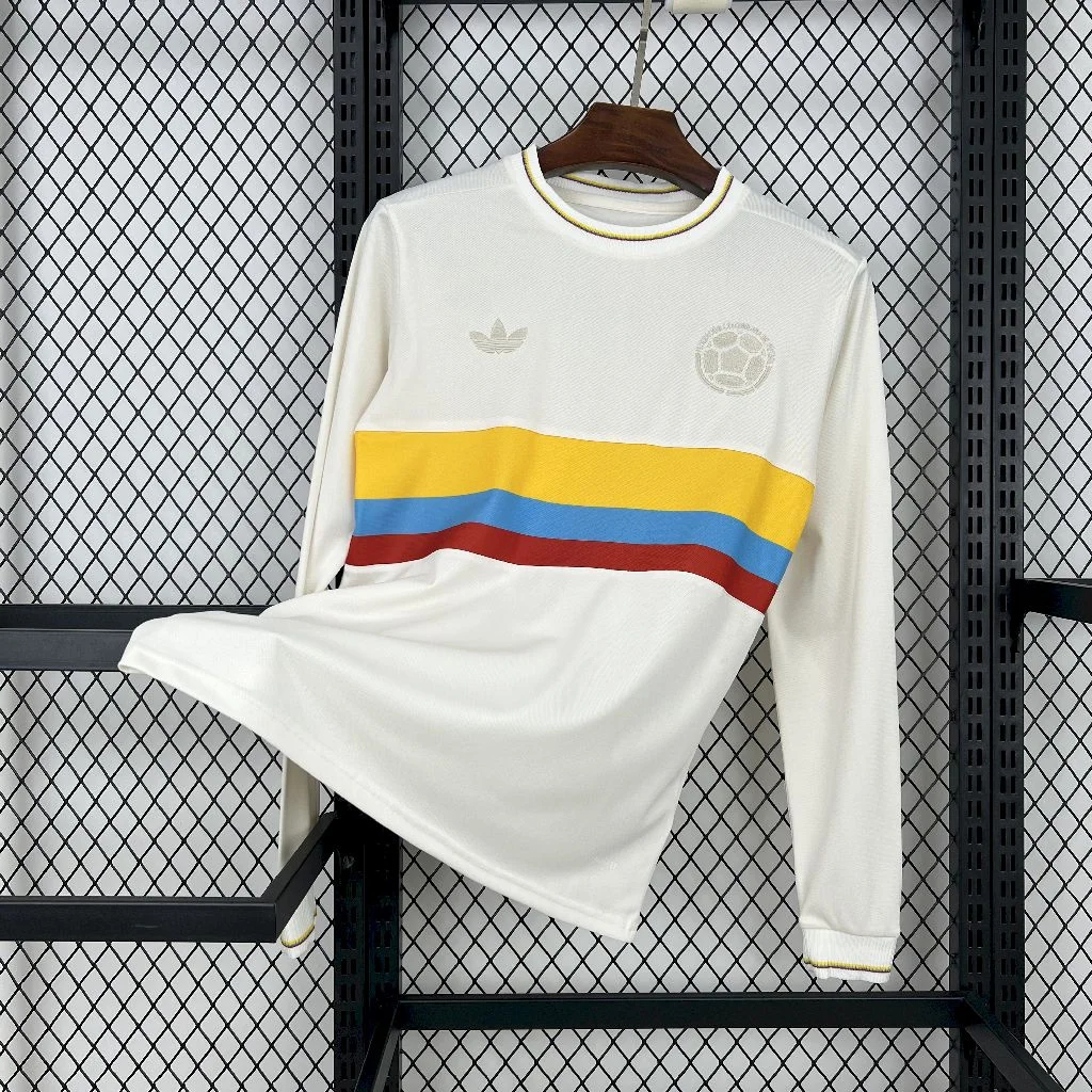 Colombia 2024 100th Anniversary Long Sleeves Jersey - Fans Version - UnitedFutballJersey