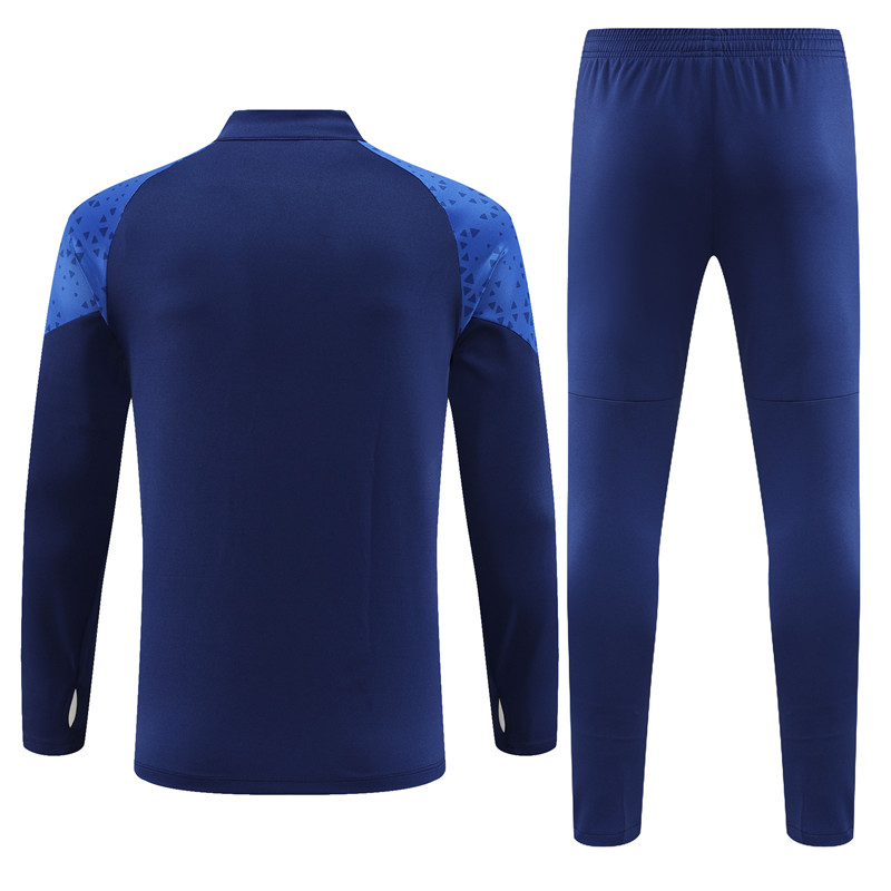 Marseille 23-24 Kids Long Sleeve Training Set Royal Rlue - UnitedFutballJersey