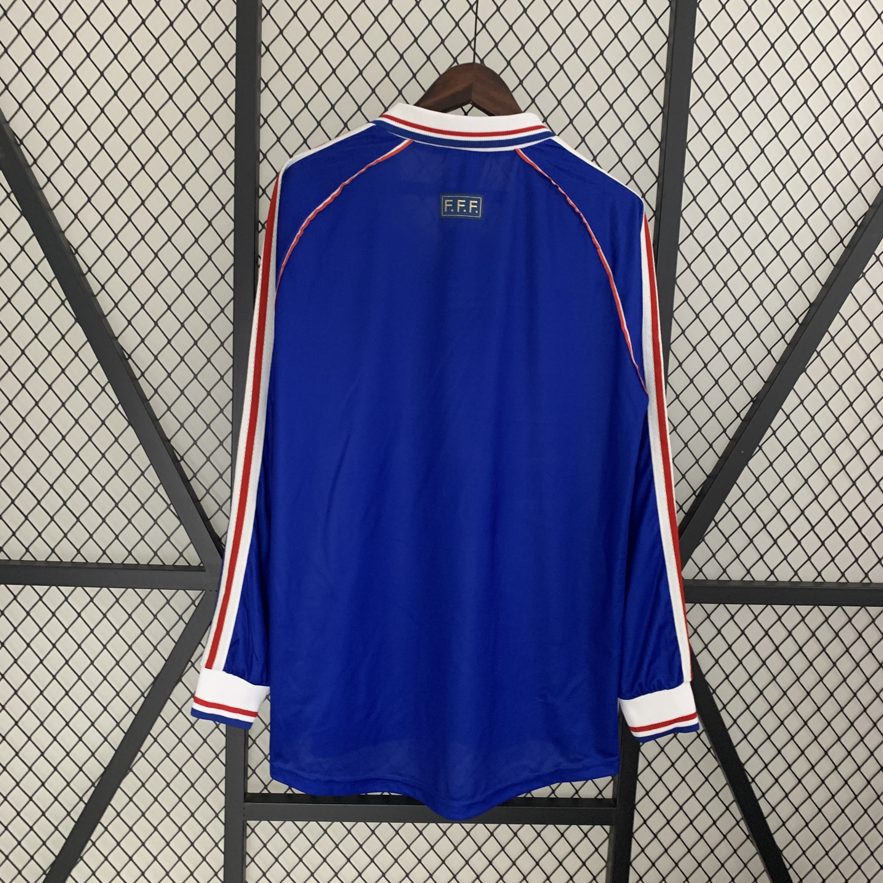 Retro France 1998 Home Stadium Long Sleeve Jersey - UnitedFutballJersey