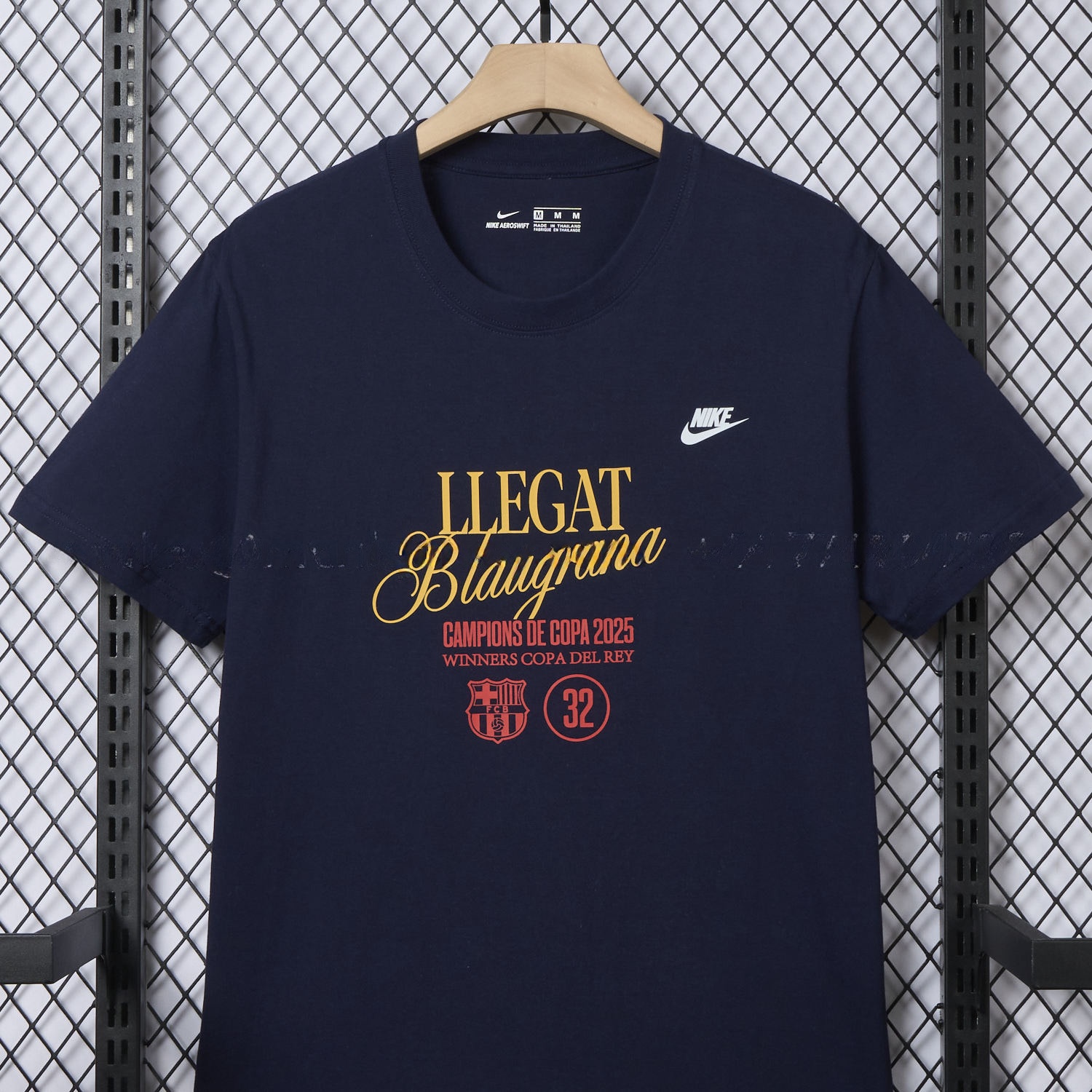 Barcelona 2025 Winners Copa Del Rey Deep Blue Commemorative T-shirt - UnitedFutballJersey