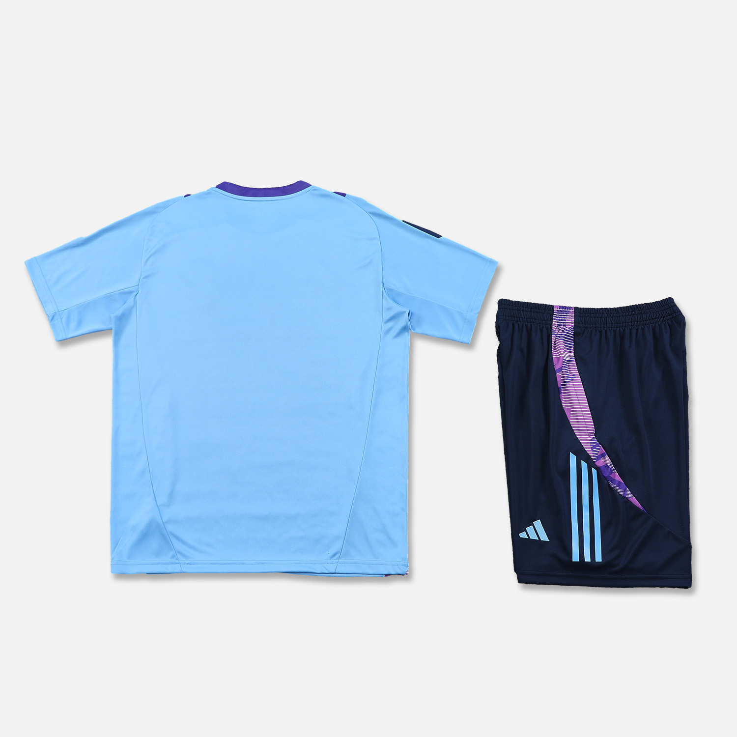 Argentina 24-25 Short-Sleeve Training Set - Blue Top & Deep Blue Shorts - UnitedFutballJersey