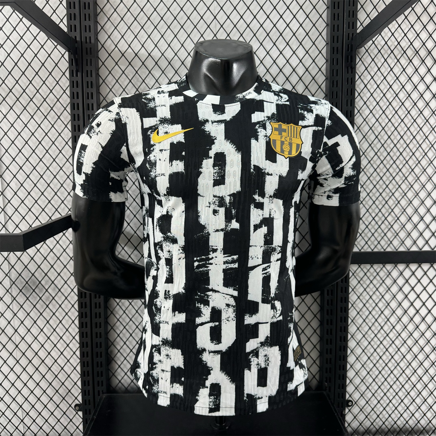 B.A.R.S.A 25-26 Unsponsored White & Black Letters Special Jersey - Player Version - UnitedFutballJersey