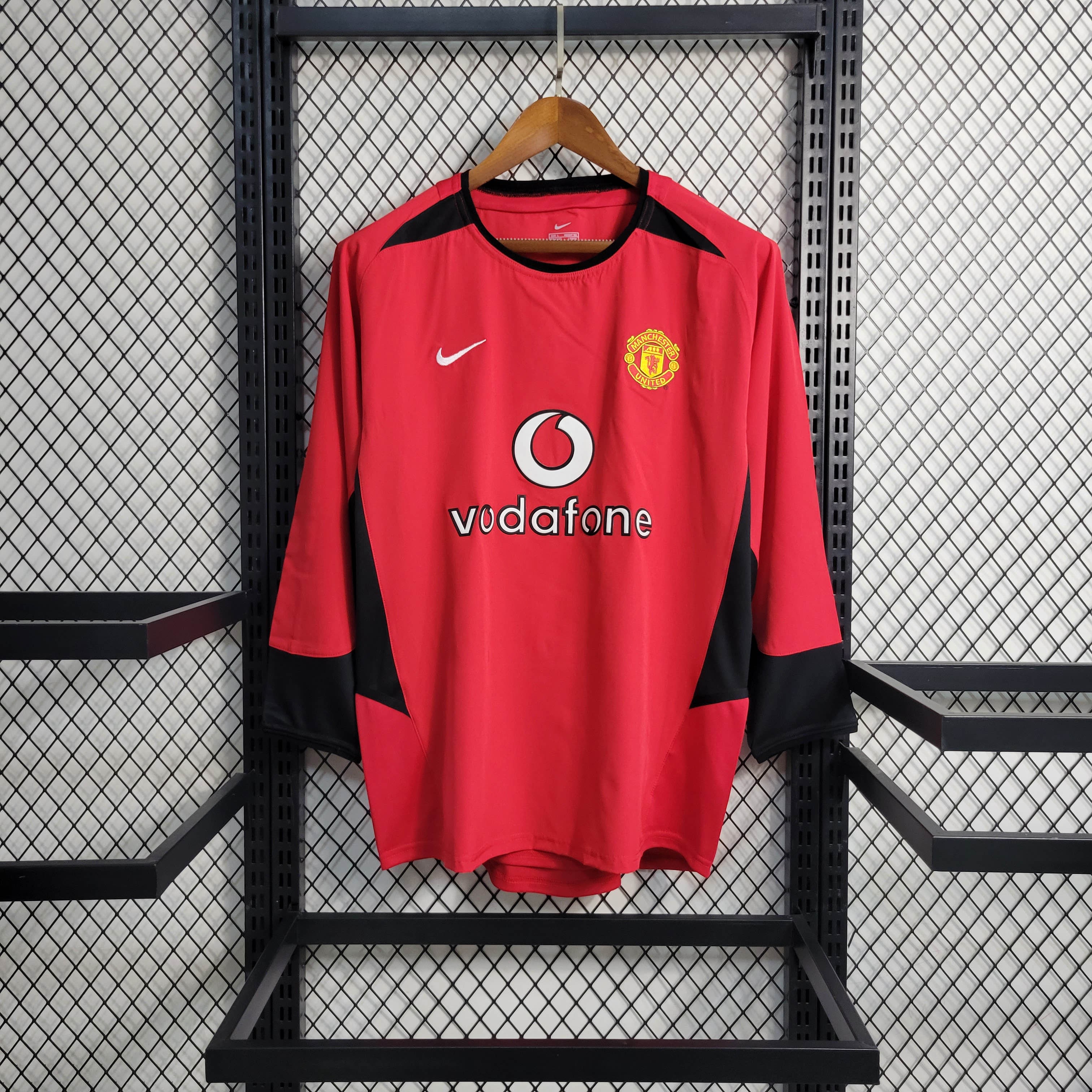 Retro Manchester United 02-04 Home Long Sleeve Jersey - UnitedFutballJersey