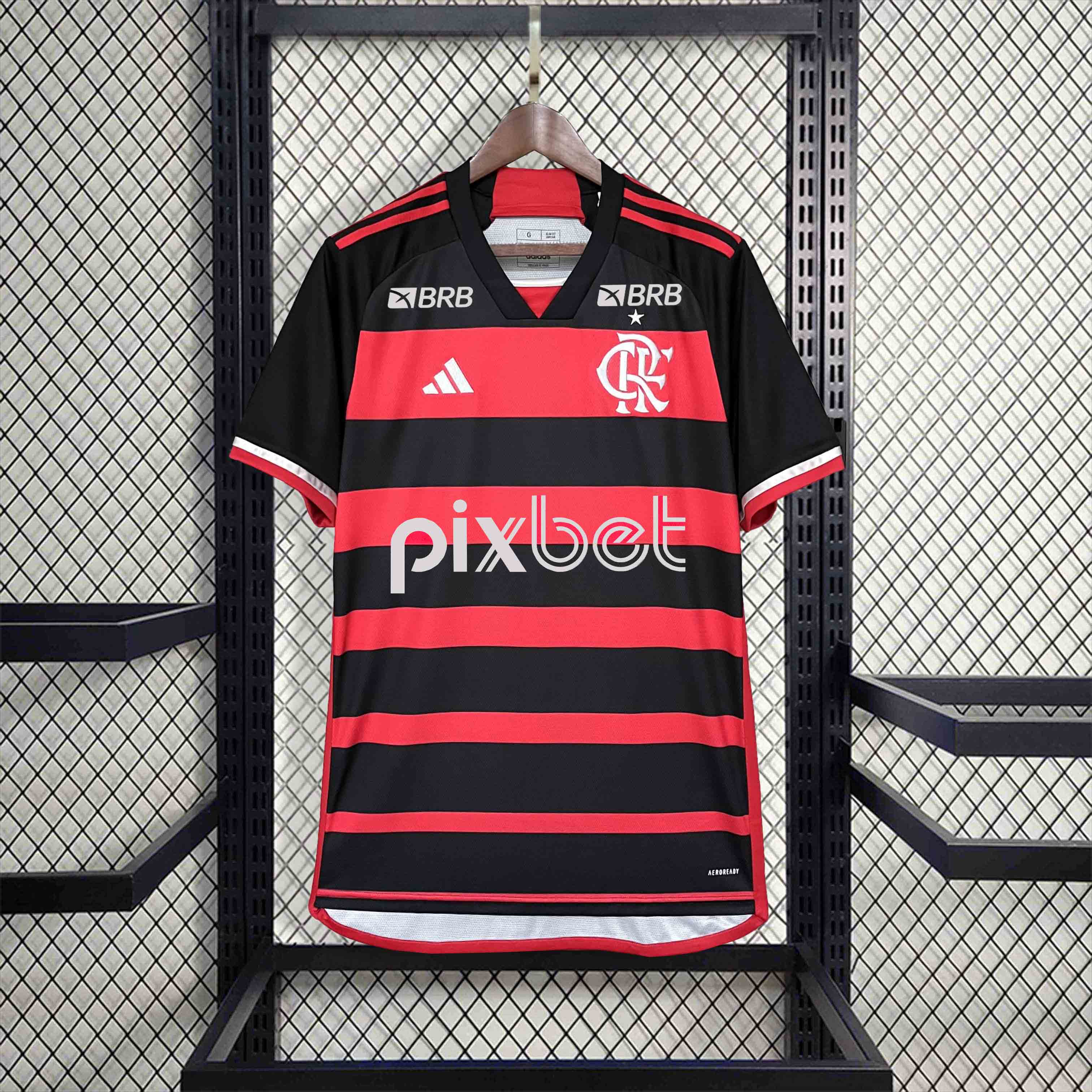 Flamengo 2024 Home Stadium Jersey With All Sponsor - Fans Version - UnitedFutballJersey