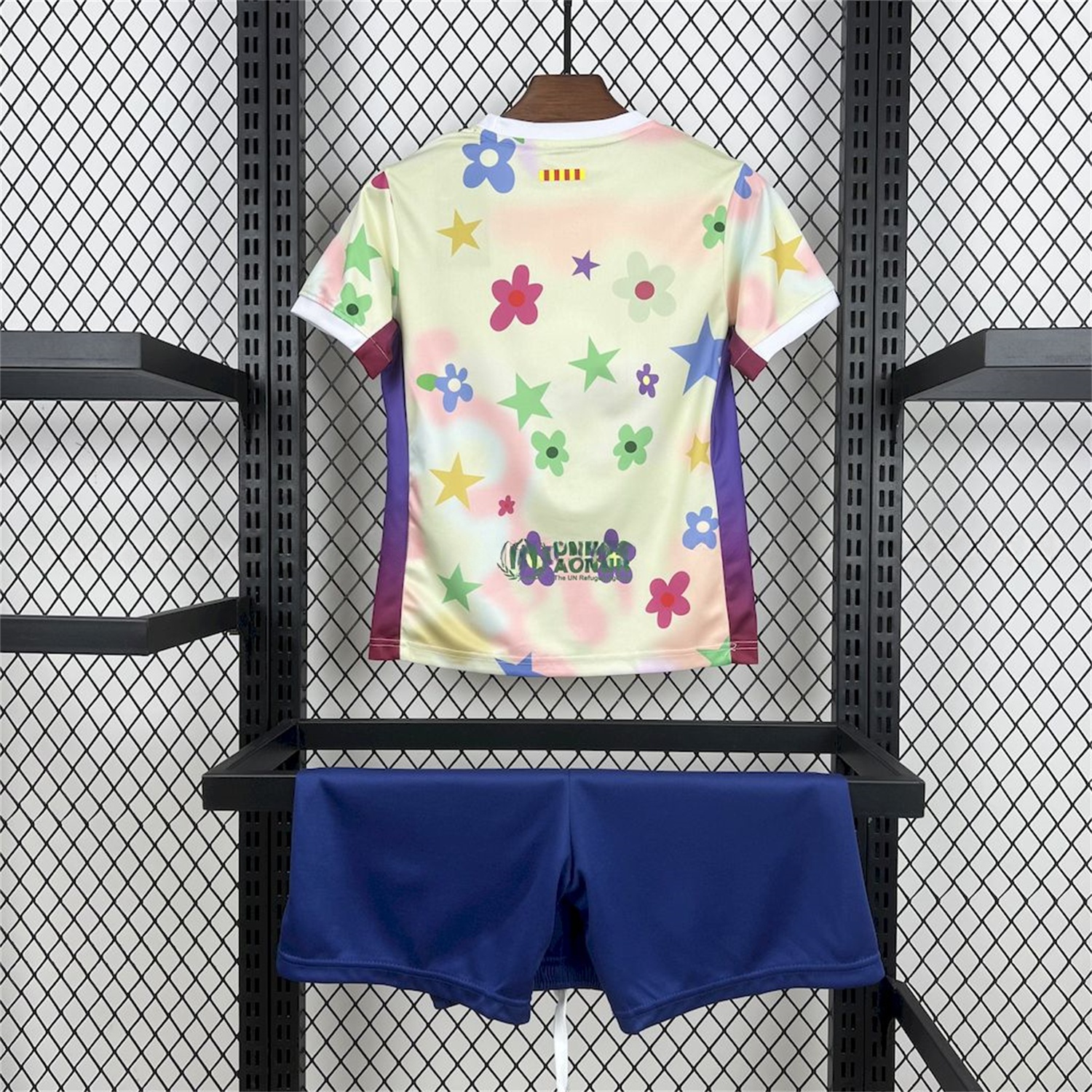 Barcelona 25-26 Stars And Flowers Pink Special Kids Kit - UnitedFutballJersey