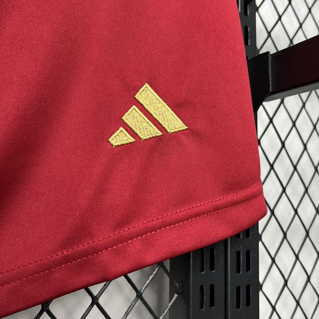AS Roma 24-25 Home Stadium Shorts - Fans Version - UnitedFutballJersey