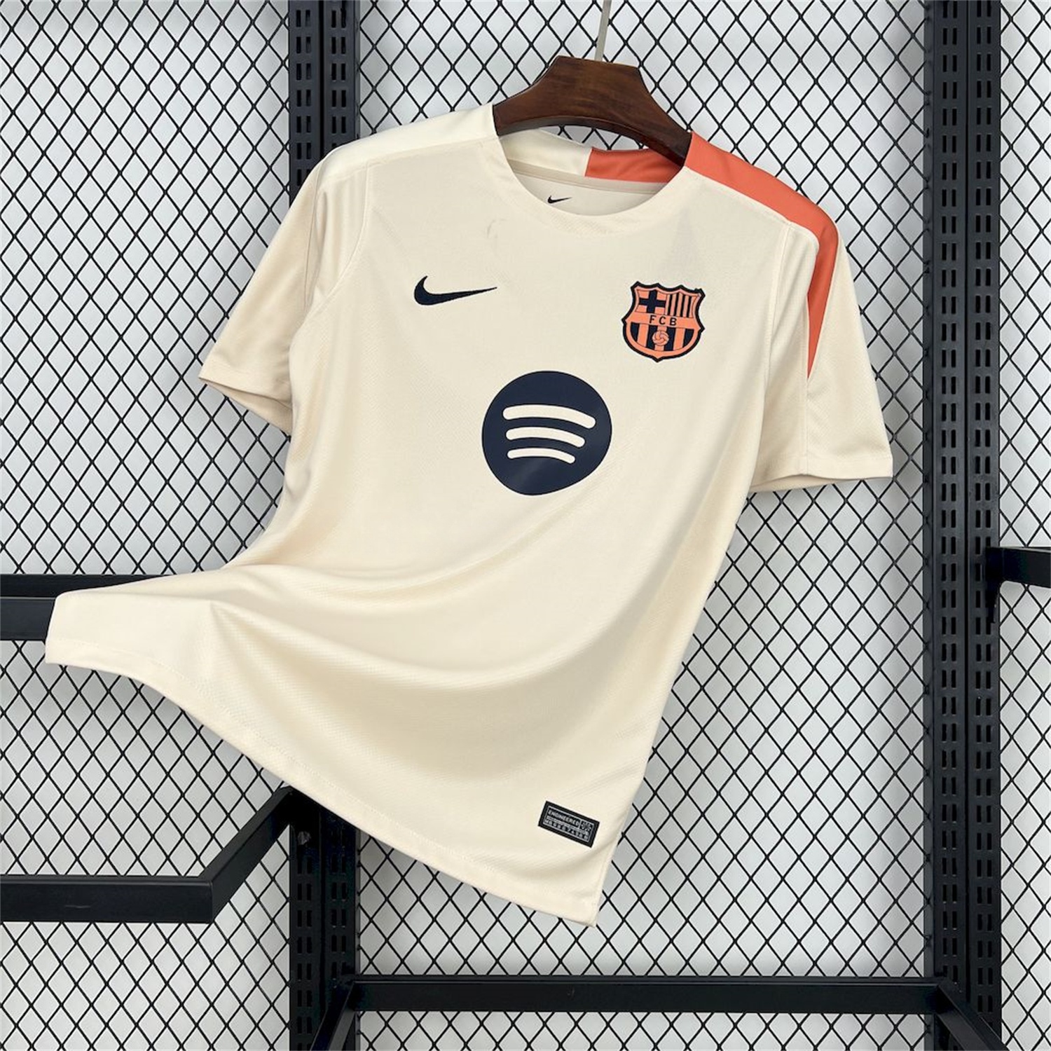B.A.R.S.A 24-25 Off-white Pre-match Training Jersey - Fans Version - UnitedFutballJersey