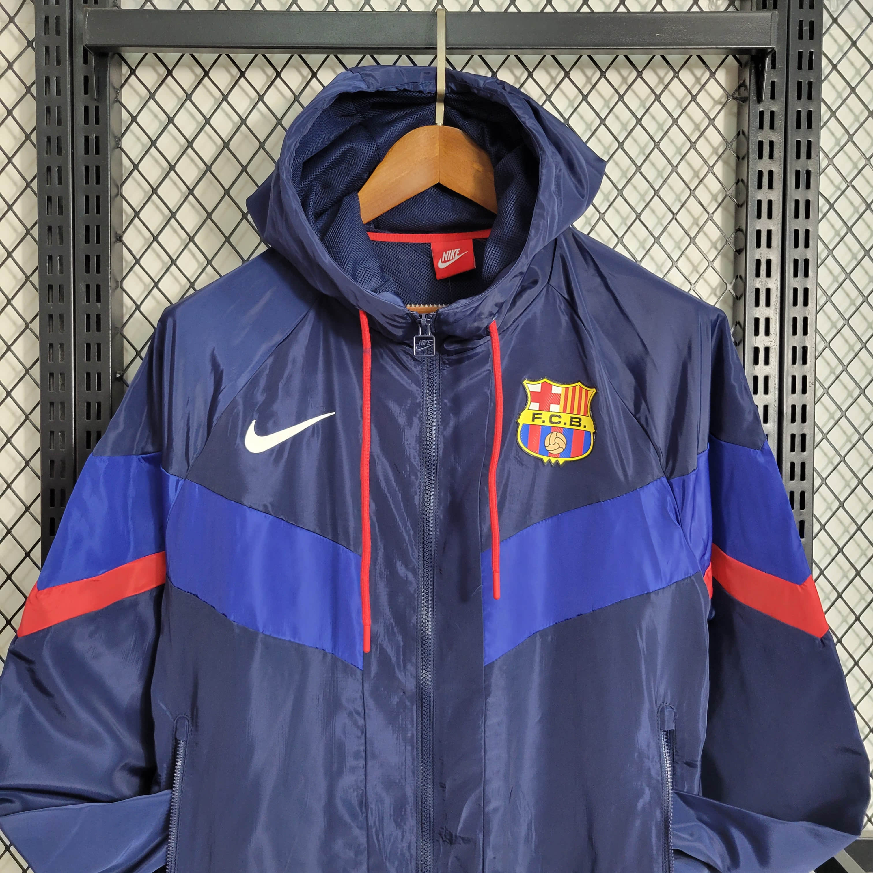 B.A.R.S.A 23-24 Player Windbreaker Jacket - Blue - UnitedFutballJersey