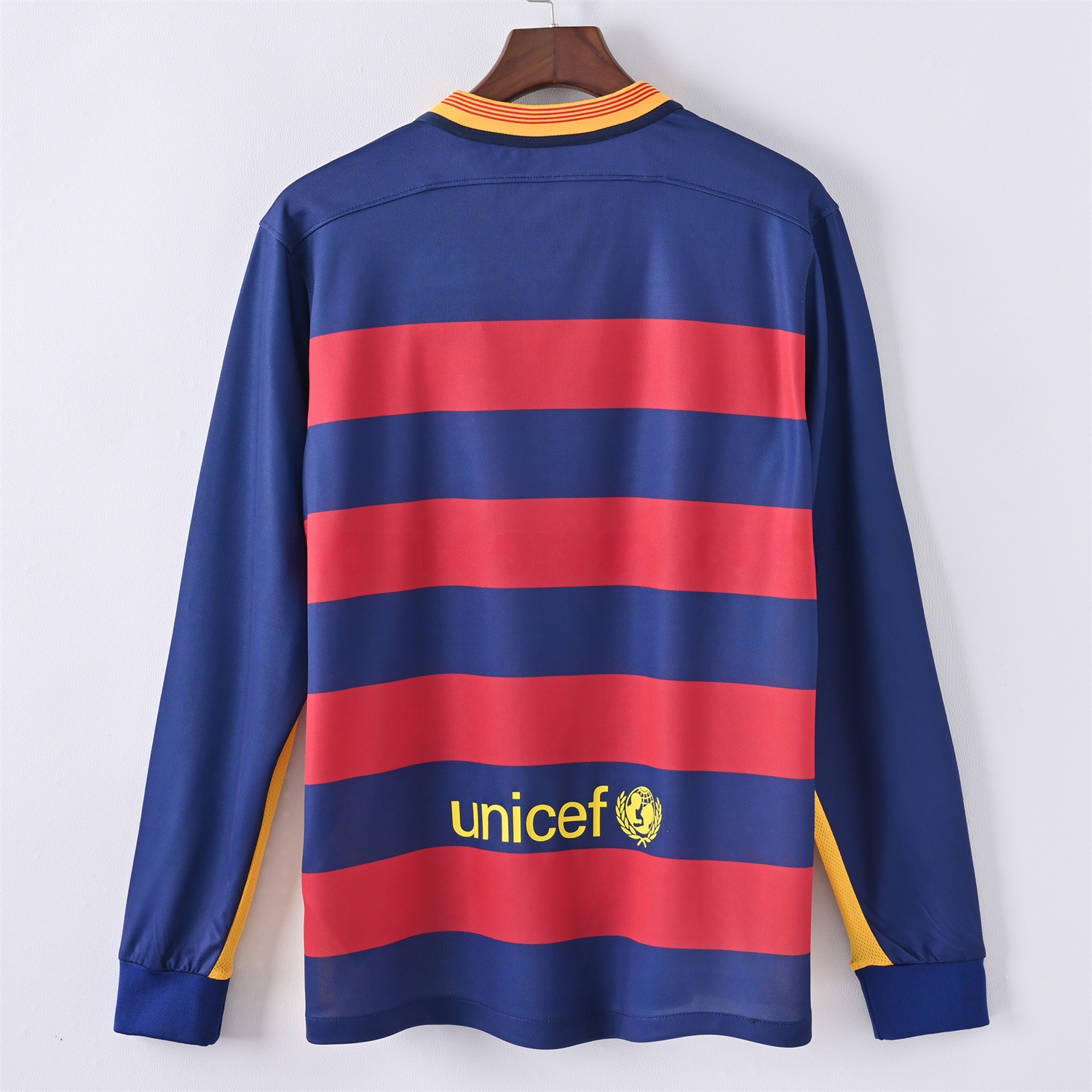 Retro Barcelona 15-16 Home Long Sleeves Jersey - UnitedFutballJersey