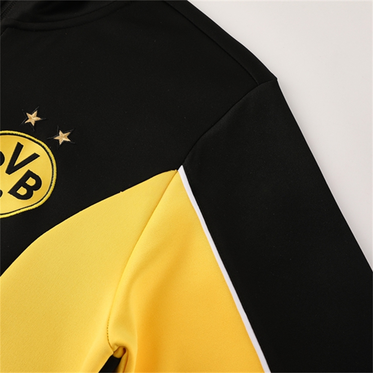 Dortmund 25-26 Jacket Training Tracksuit - Black top & Black Pants - UnitedFutballJersey