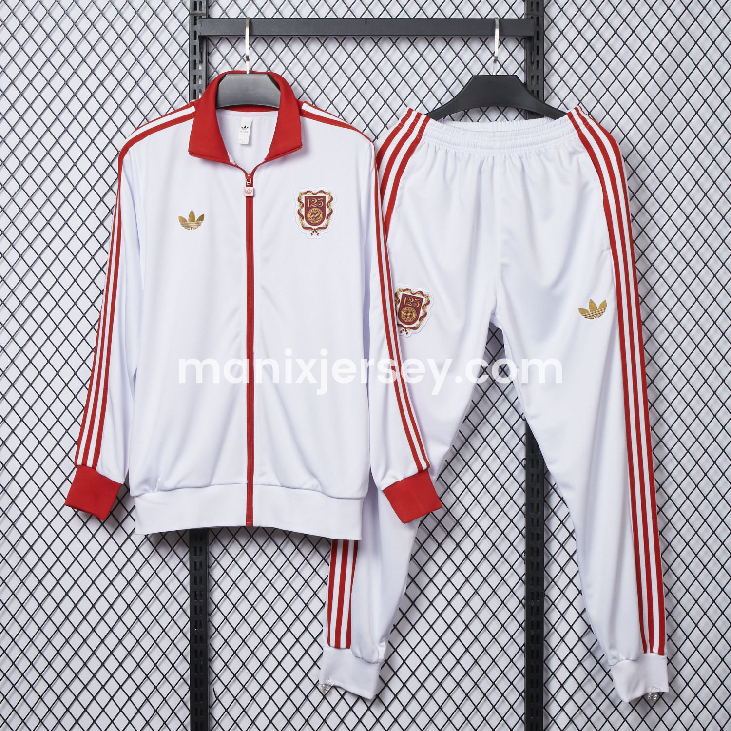 Bayern Munich 2025 125th Anniversary Long Sleeve Training Set - White - UnitedFutballJersey