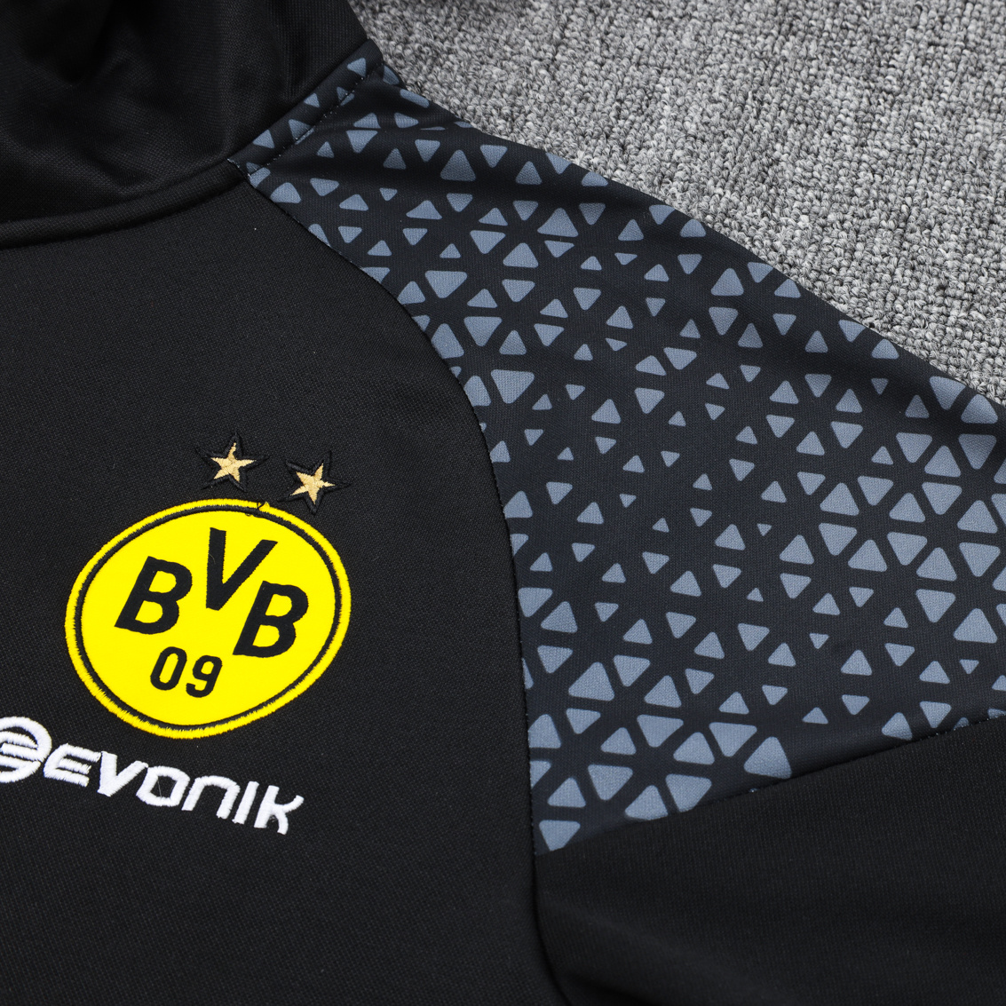 Dortmund 23-24 Men's Training Hoodie + Pants - Black - UnitedFutballJersey