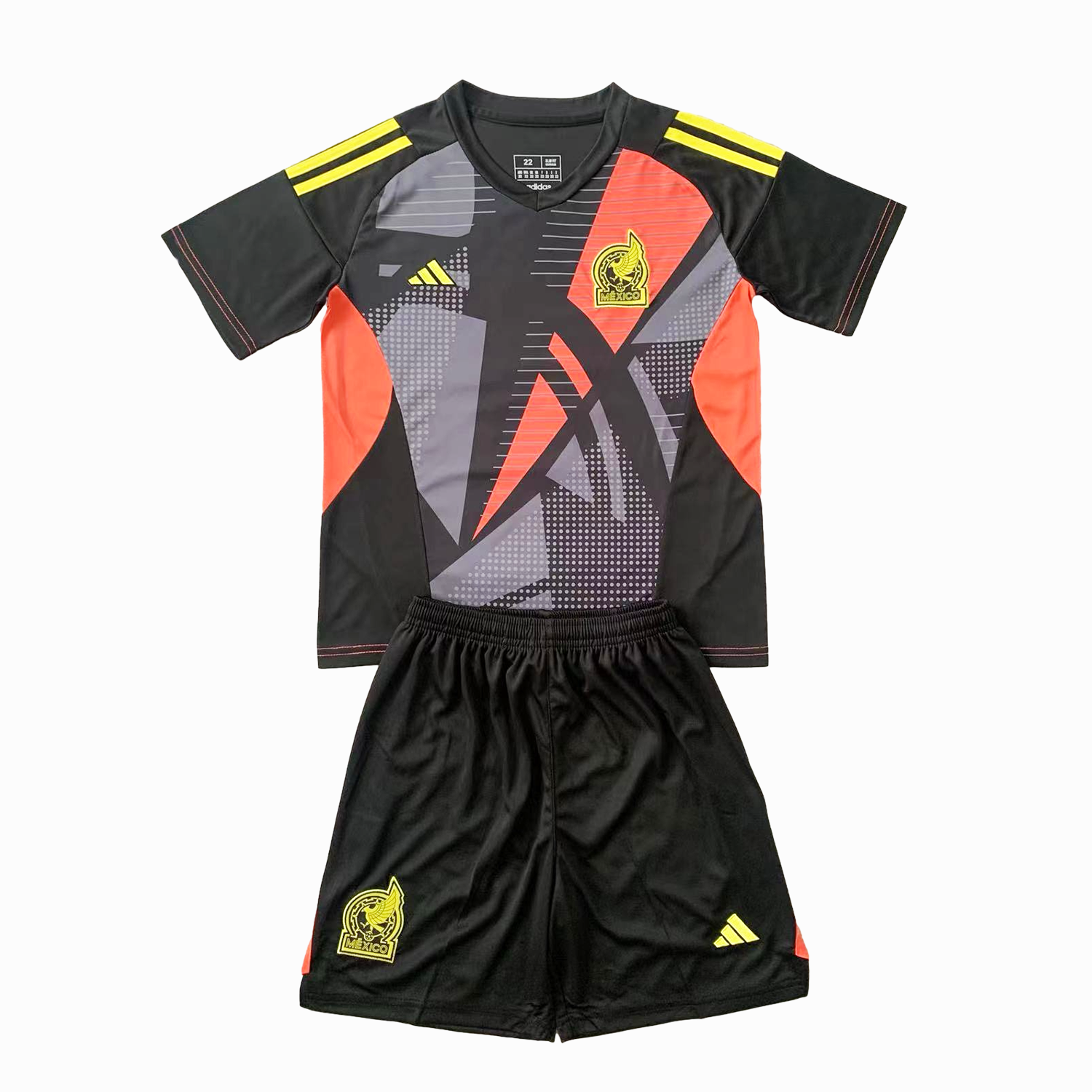 Mexico 2024 Goalkeeper Kids Kit - Black - UnitedFutballJersey