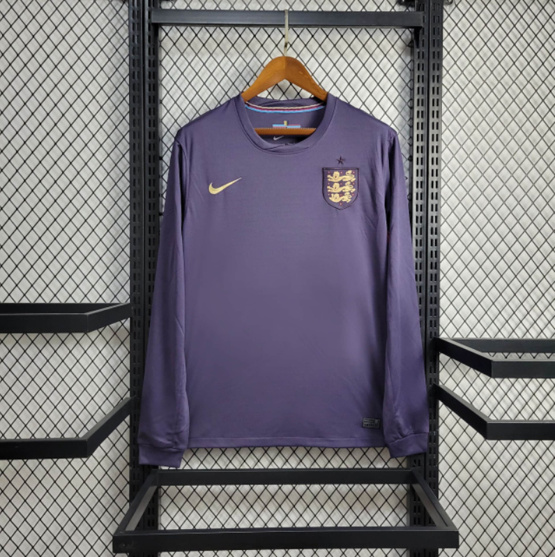 England 2024 Away Stadium Long Sleeve Jersey - Fans Version - UnitedFutballJersey