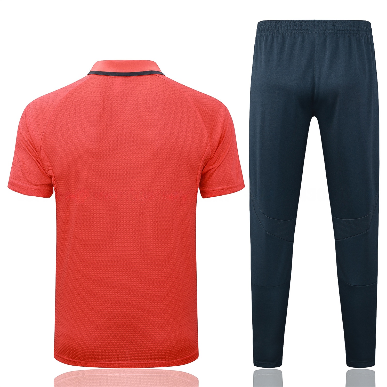 Bayern Munich 25-26 POLO Short-Sleeve Training Set - Orange Top and Deep Grey Pants - UnitedFutballJersey