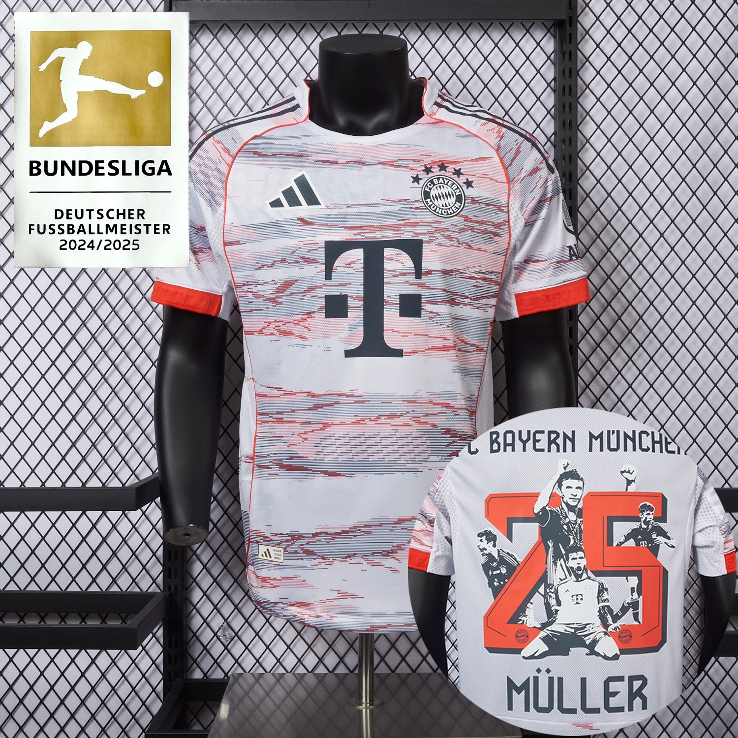 【MÜLLER 25 Pattern】Bayern Munich 25-26 Away Jersey - Player Version - UnitedFutballJersey