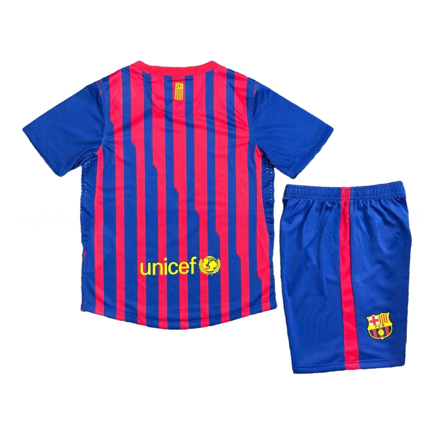 Retro Barcelona 2011-12 Home Kids Kit - UnitedFutballJersey