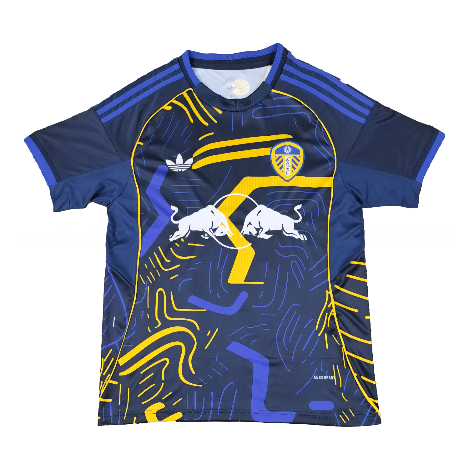 Leeds United 25-26 Yellow Stripes Blue Special Jersey - Fans Version - UnitedFutballJersey