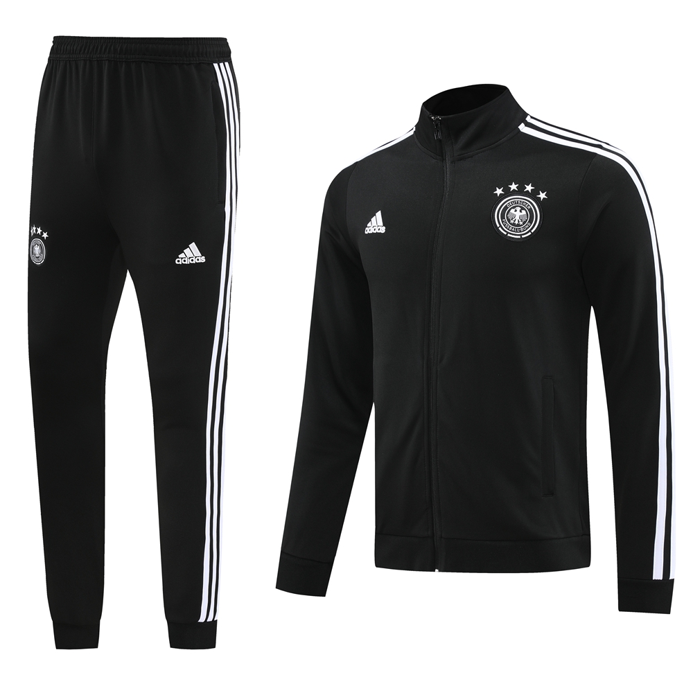 Germany 2024 Jacket Training Tracksuit - Black - UnitedFutballJersey
