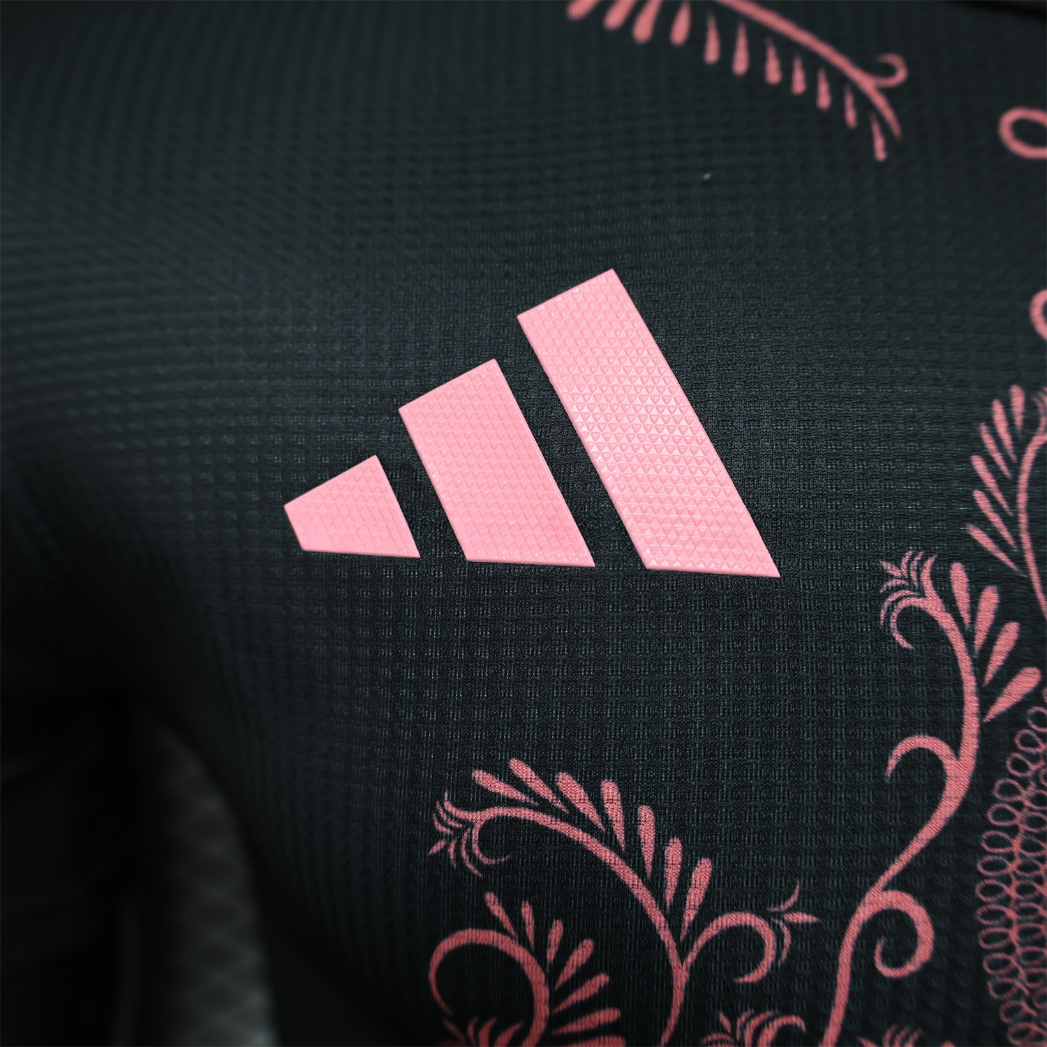 Algeria 25-26 Pure Black Jersey with Pink Pattern - Player Version - UnitedFutballJersey
