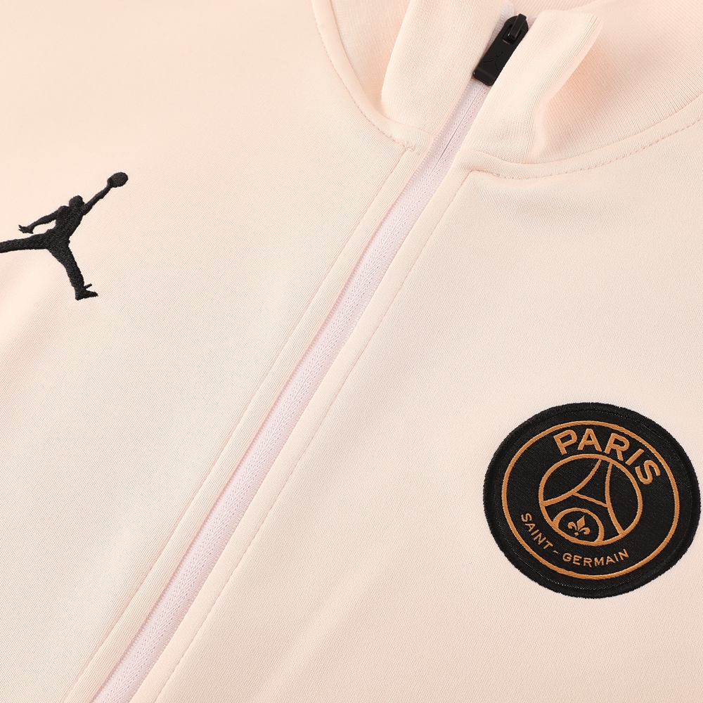 Paris Saint-Germain PSG 24-25 Jacket Training Tracksuit - Light Pink Top and Black Pants - UnitedFutballJersey